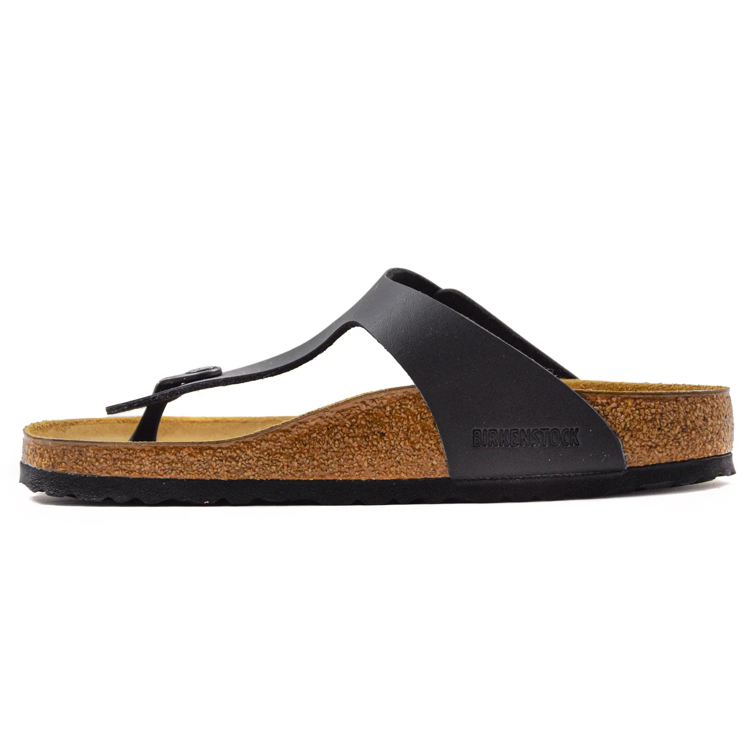 Birkenstock Sandali Uomo Gizeh Nero Plantare In Sughero E Lattice - Image 2