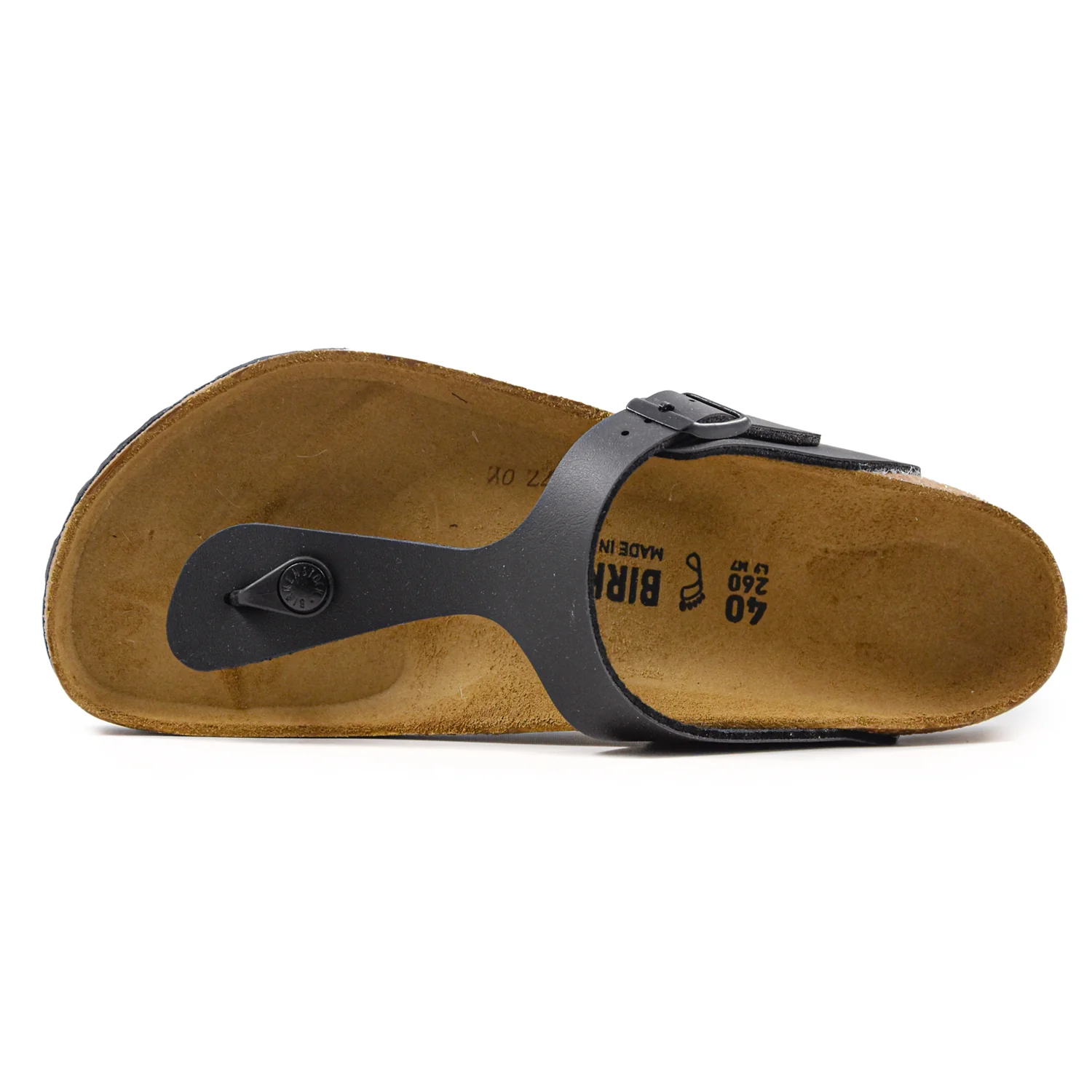 Birkenstock Sandali Uomo Gizeh Nero Plantare In Sughero E Lattice - Image 3