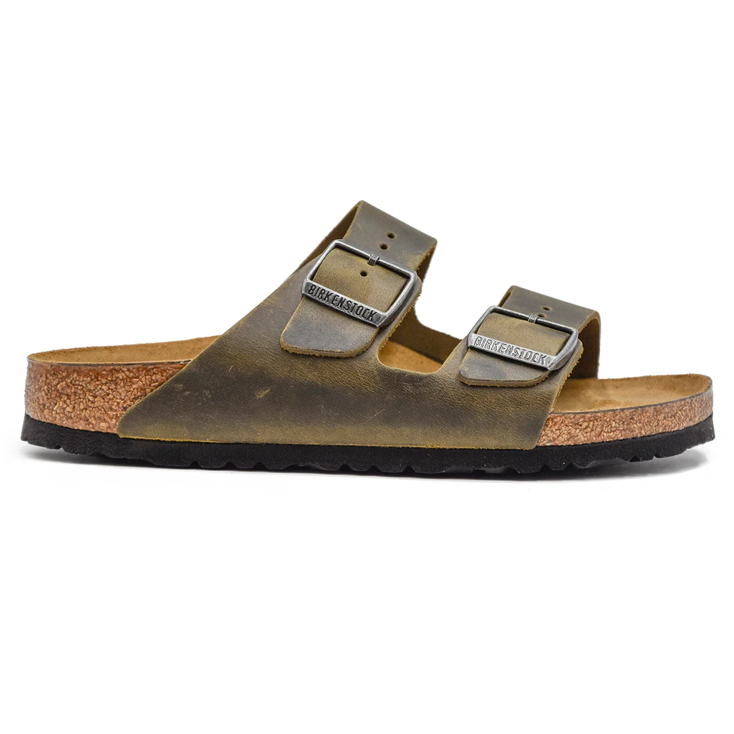 Sandali Birkenstock Arizona Donna Khaki Plantare Soft Footbed