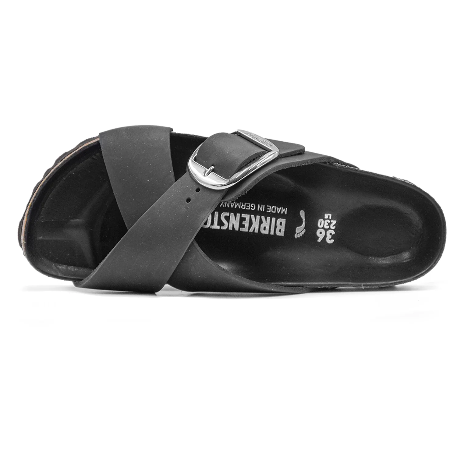 Birkenstock Siena Sandali New Donna Nero Con Plantare In Pelle - Image 2