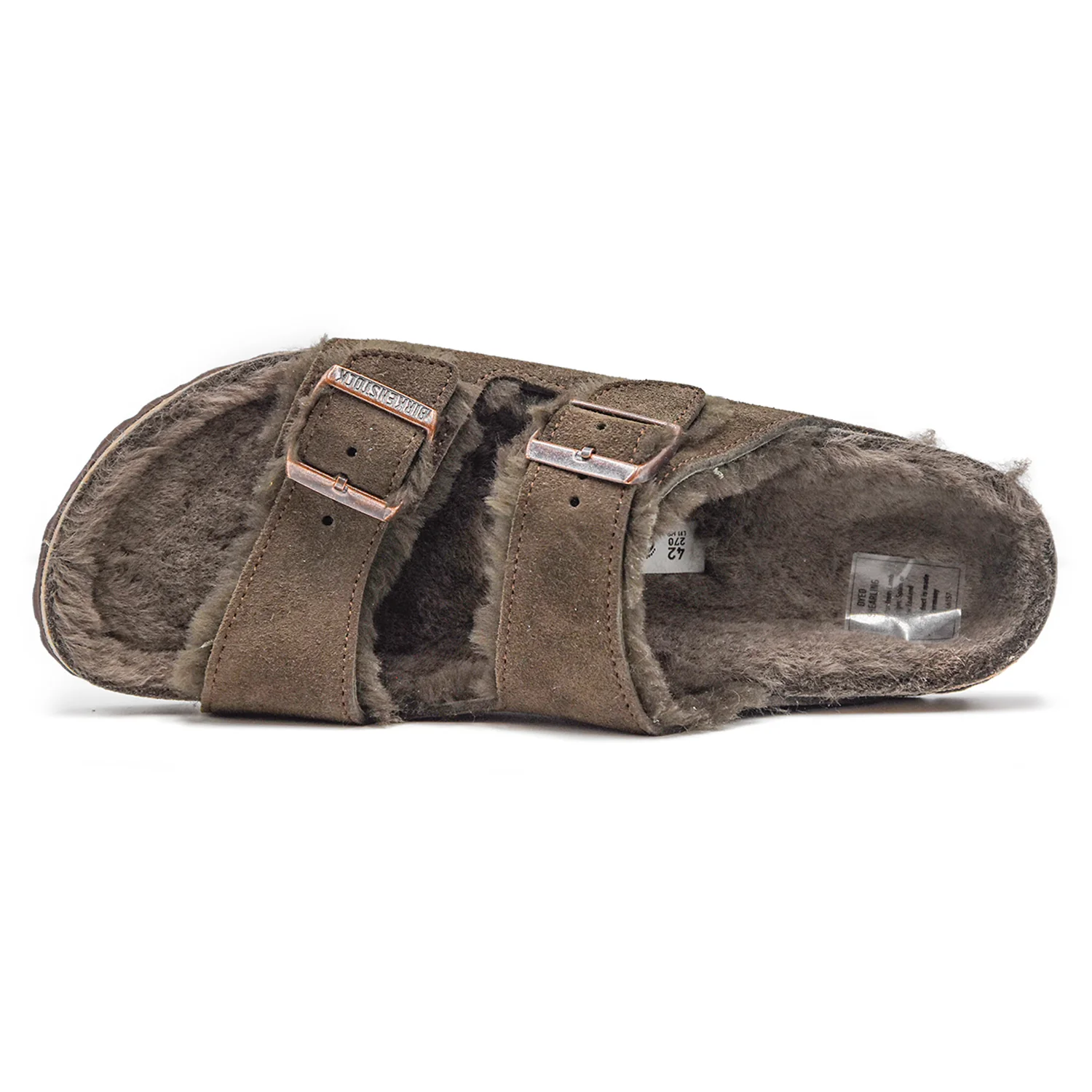 Birkenstock Sandali Uomo Arizona Shearling Marrone Variante Calda - Image 3