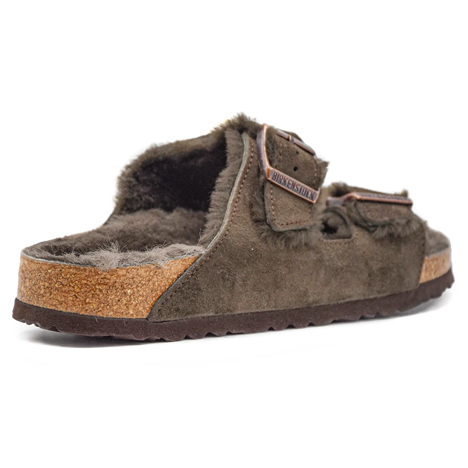 Birkenstock Sandali Uomo Arizona Shearling Marrone Variante Calda - Image 4