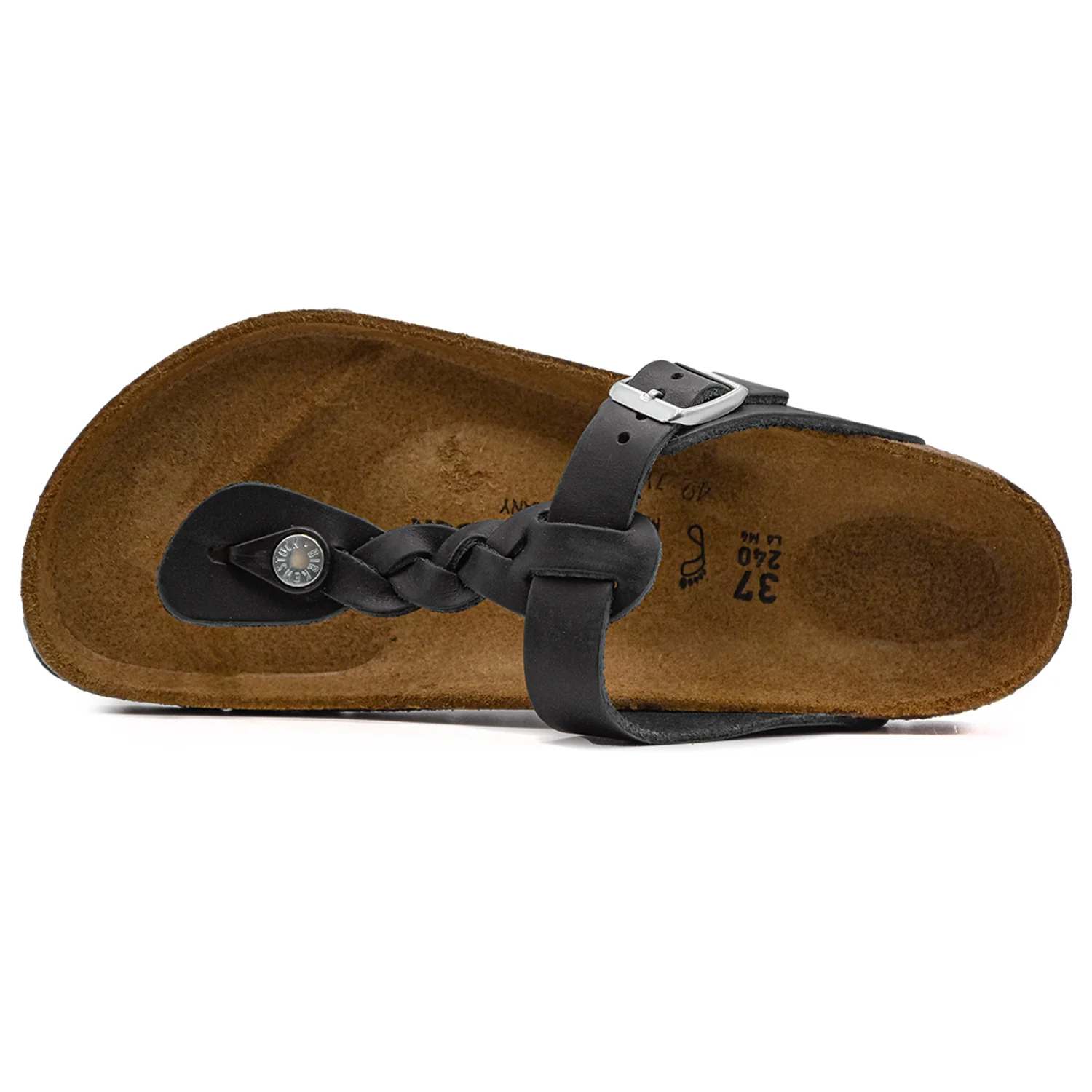 Birkenstock Gizeh Nero Donna Sandali Con Cinturini Ad Intreccio - Image 2