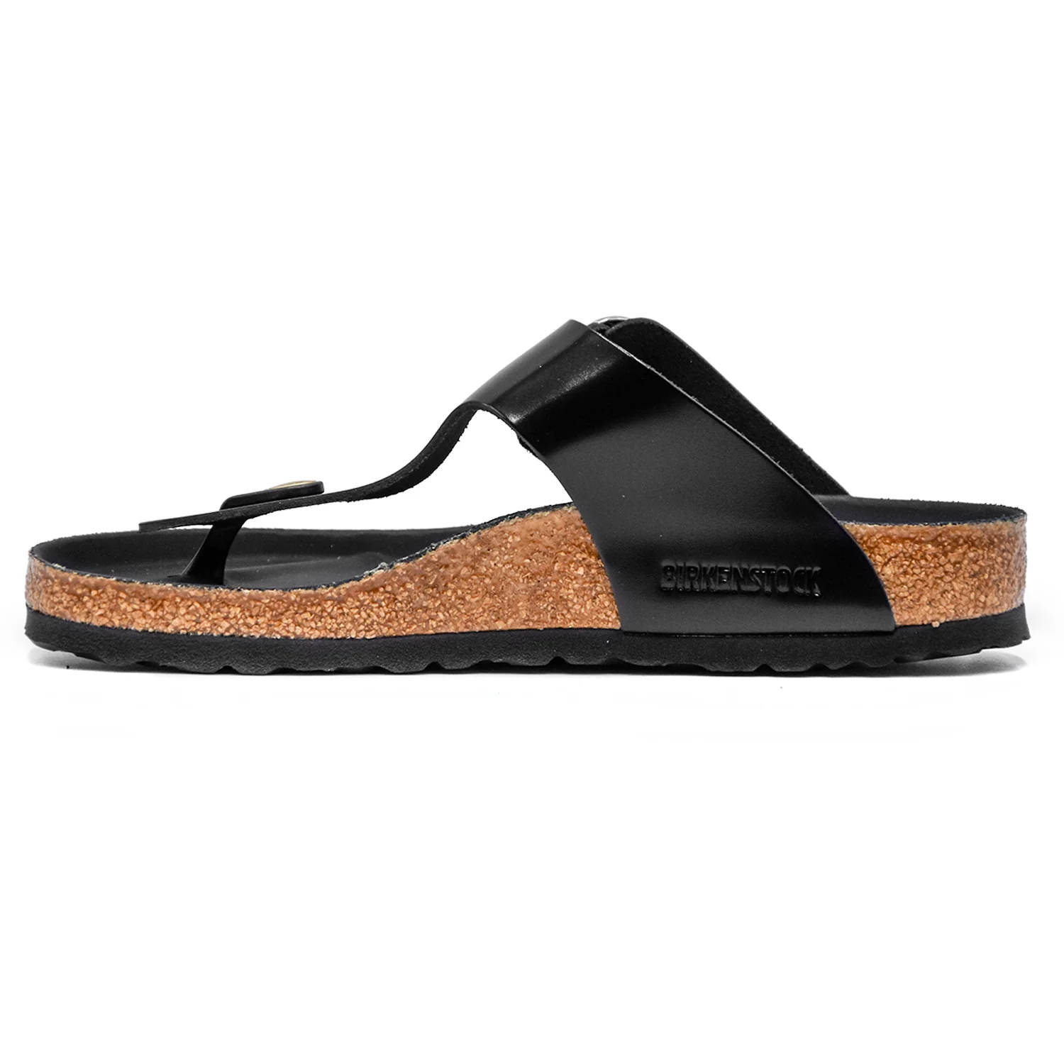 Sandali Birkenstock Infradito Gizeh Finitura Laccata Nero Donna - Image 4