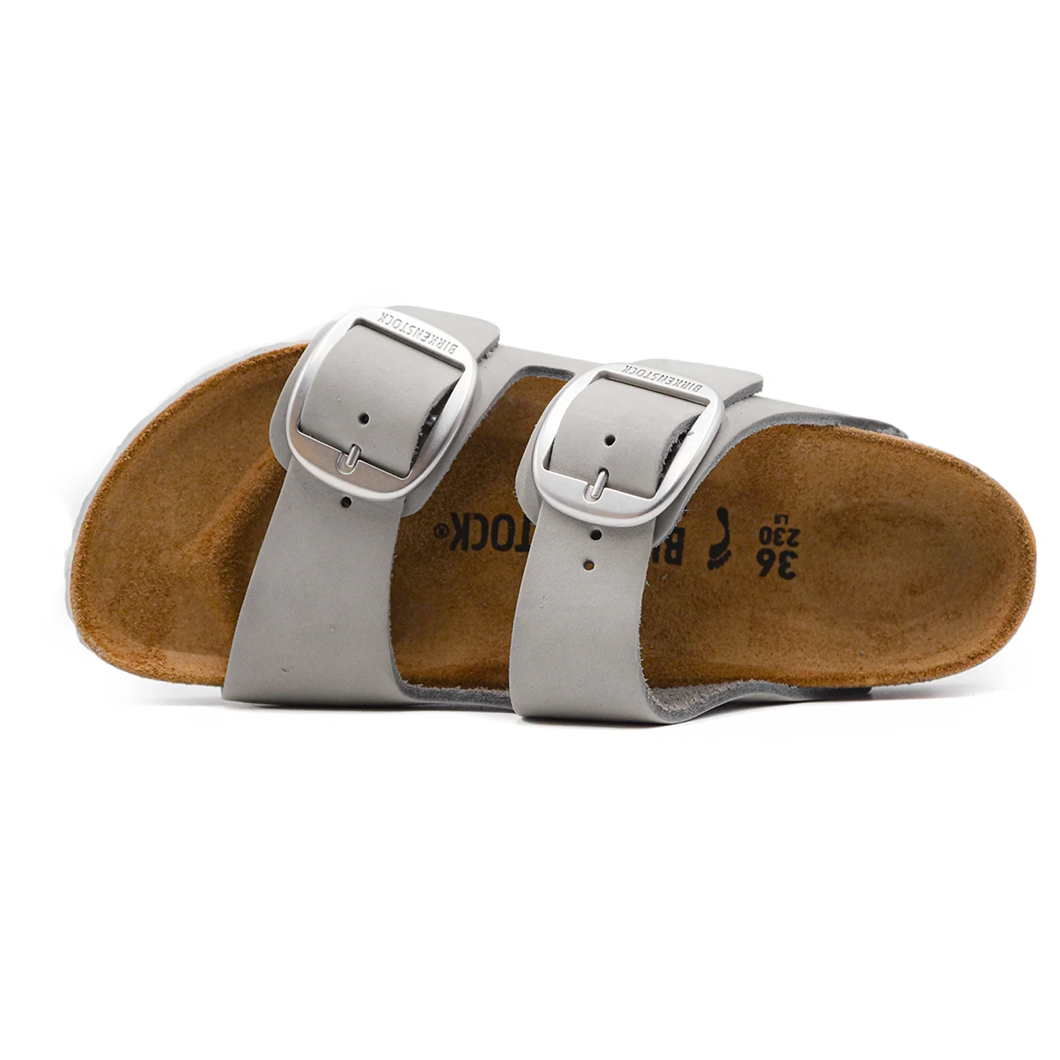 Birkenstock Arizona Big Buckle Sandali Donna Grigio Tomaia Nabuk - Image 3