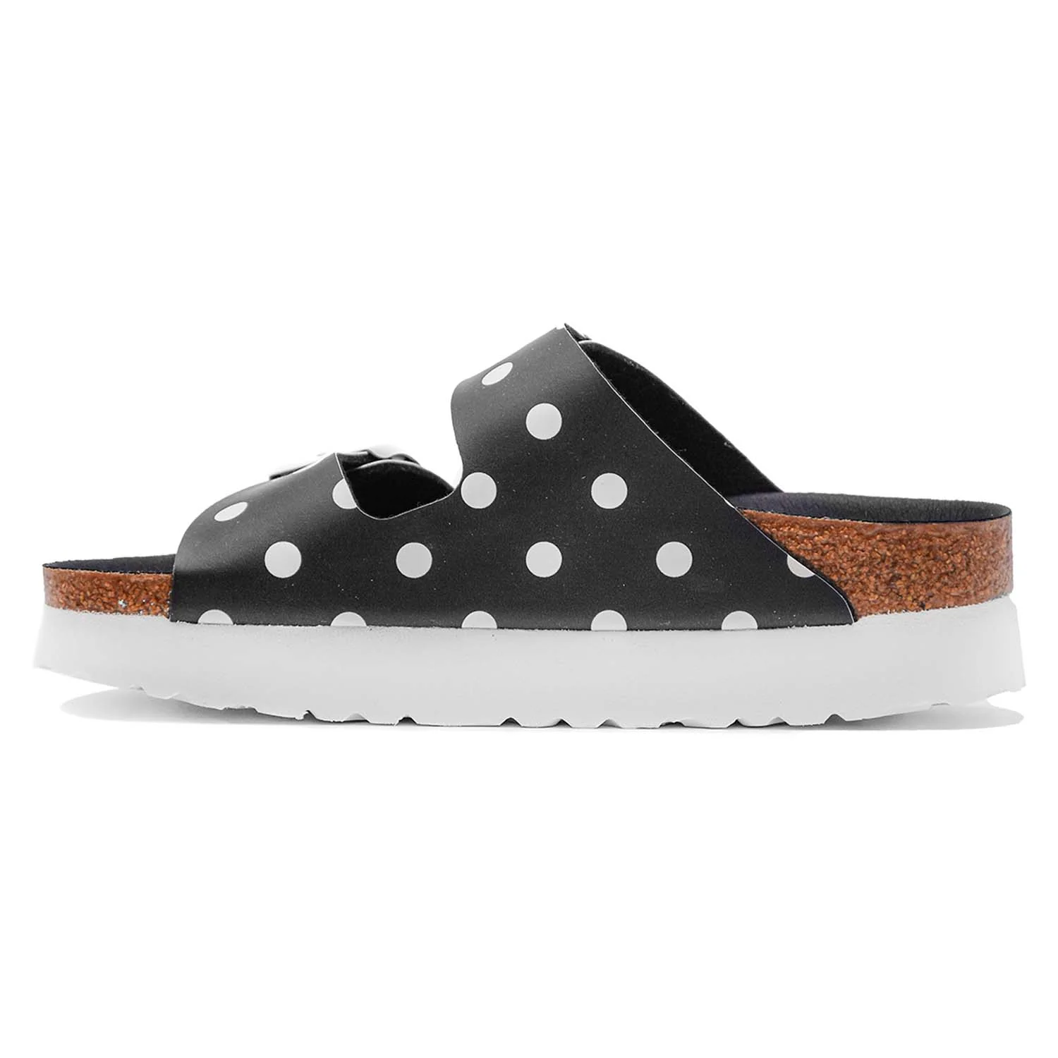 Sandali Birkenstock Papillio Arizona Nero A Pois Donna Plateau - Image 3