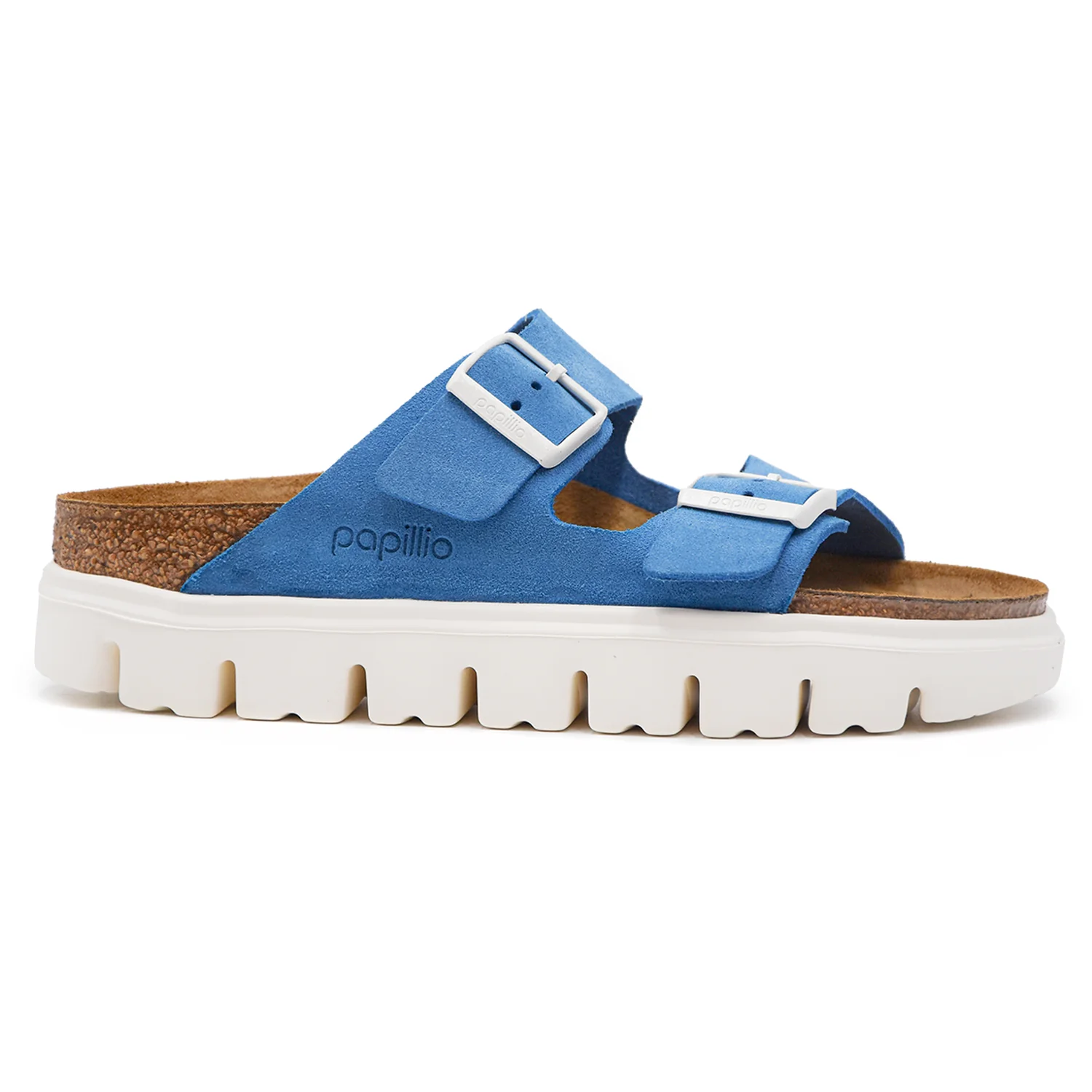 Birkenstock Arizona Sandali Papillio Blu Donna Plateau Stiloso