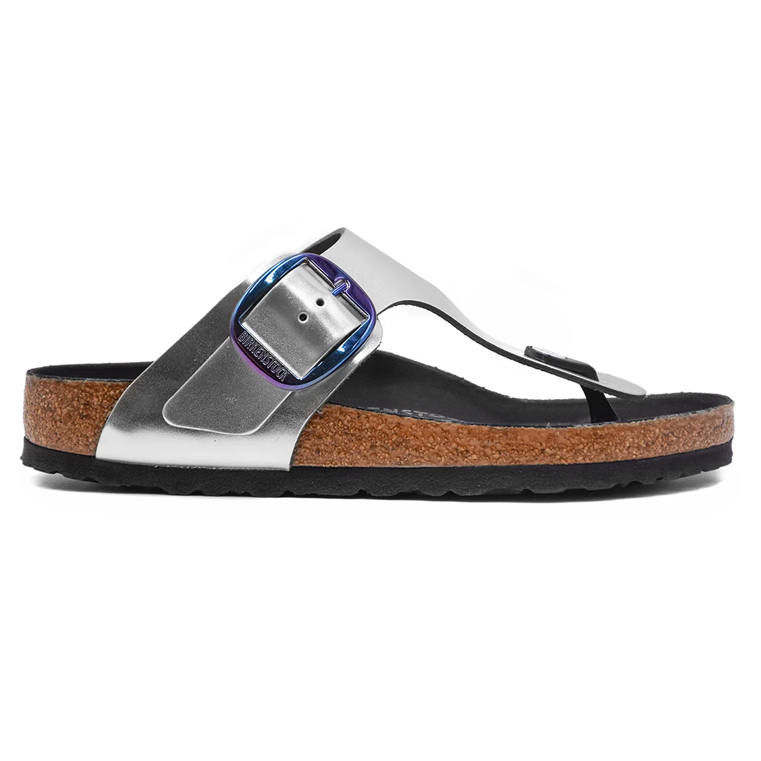 Sandali Birkenstock Donna Silver Lucido Ravviva Stile Iconico