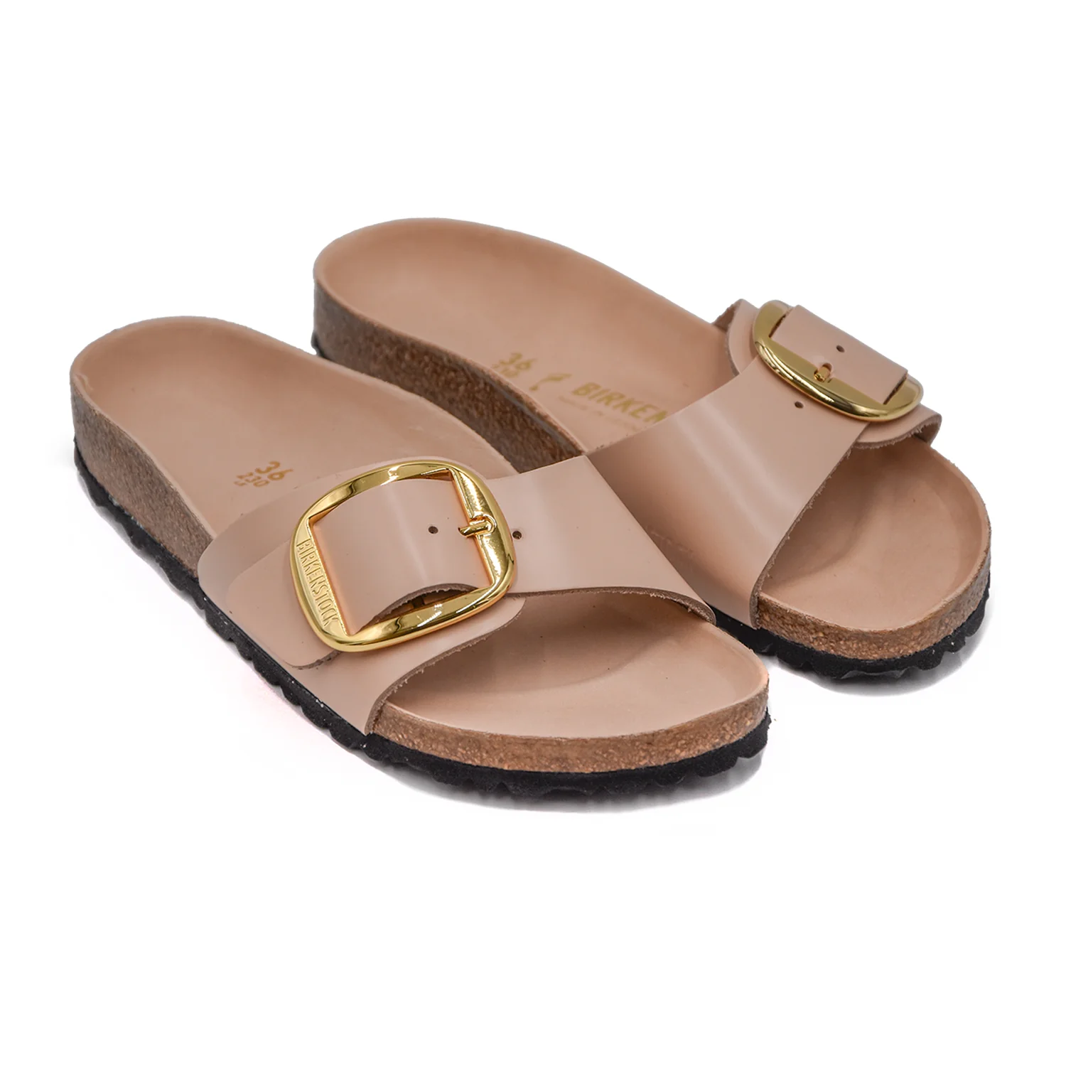 Sandali Birkenstock Madrid Beige Dalla Finitura Brillante Donna - Image 2