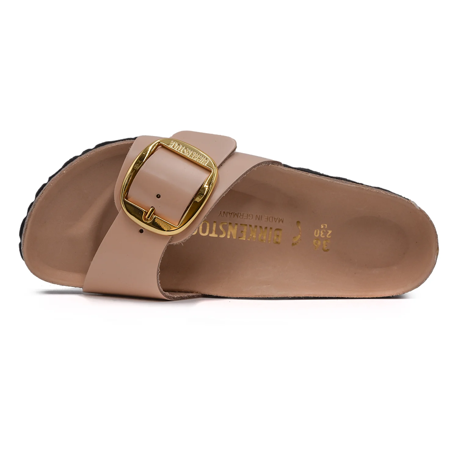 Sandali Birkenstock Madrid Beige Dalla Finitura Brillante Donna - Image 3
