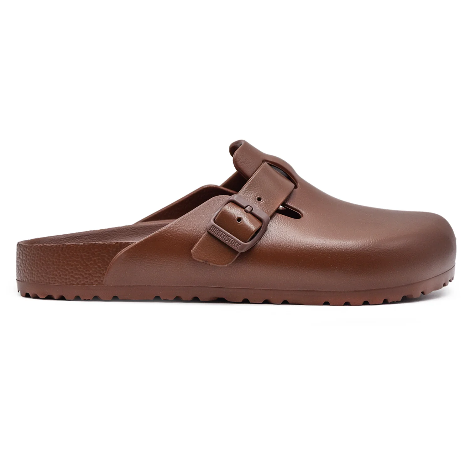 Sabot Birkenstock Boston Eva Marrone Donna Delicato Sulla Pelle