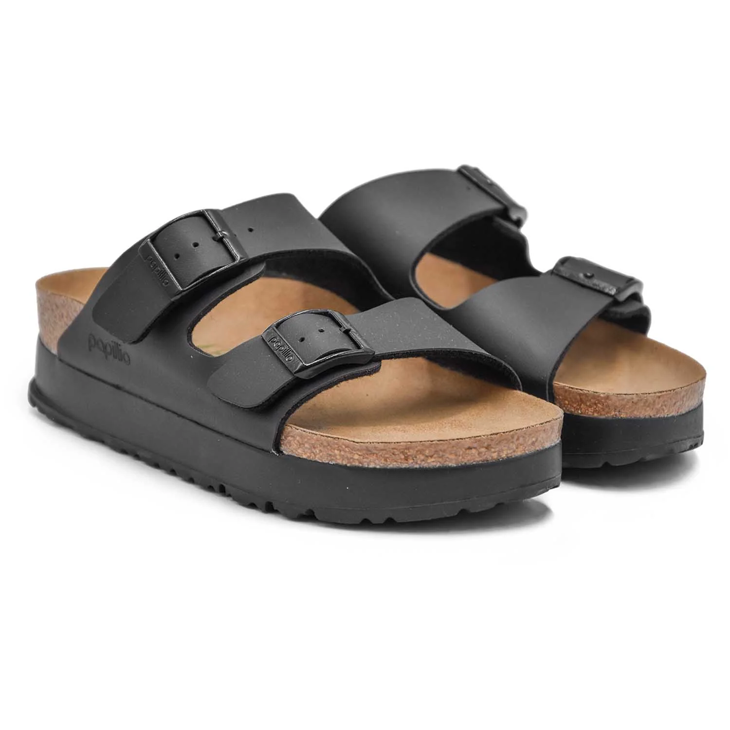Birkenstock Papillio Sandali Pap Flex Donna Nero Zeppa Alla Moda - Image 2