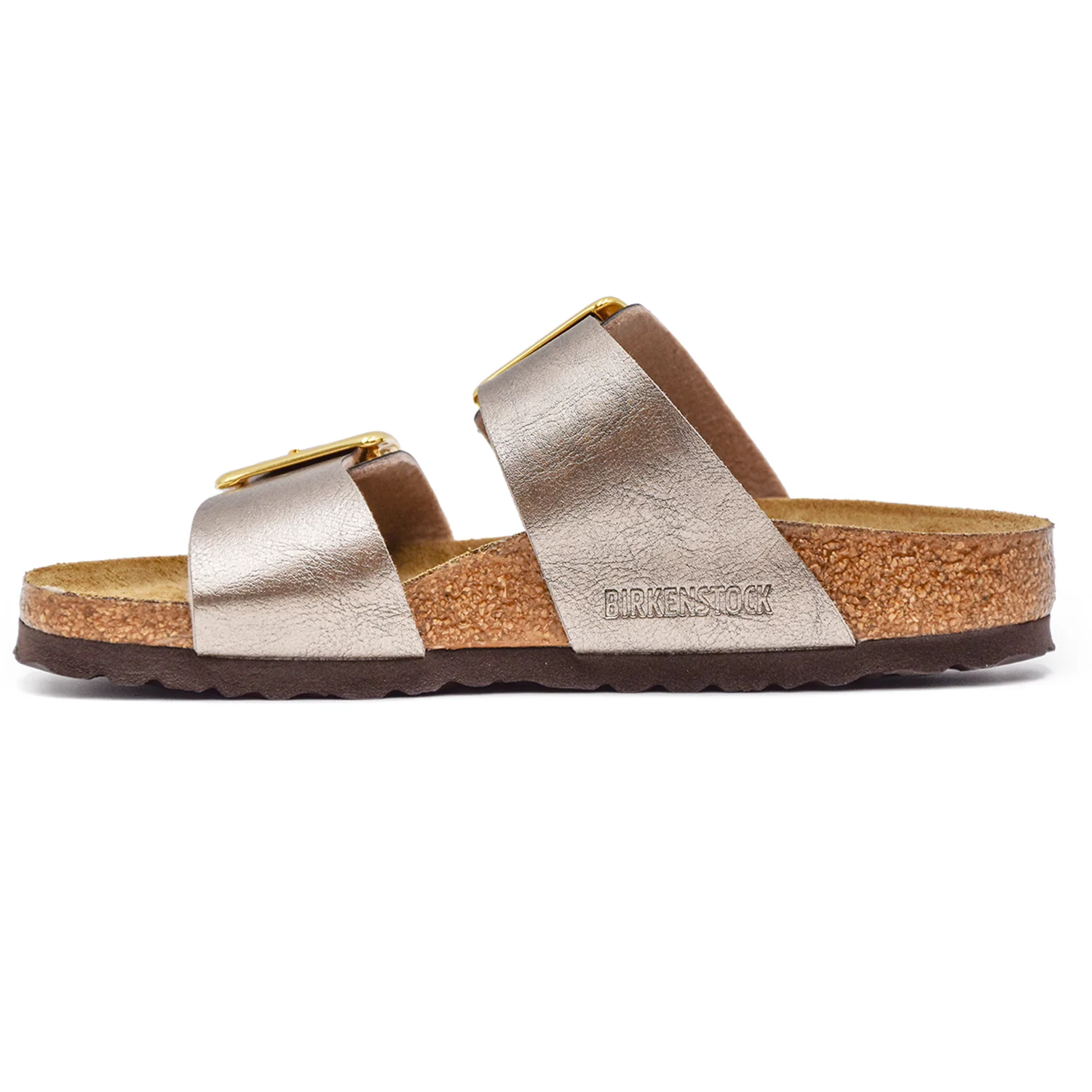 Sandali Donna Birkentsock Sydney Taupe Con Ardiglioni Oro - Image 3