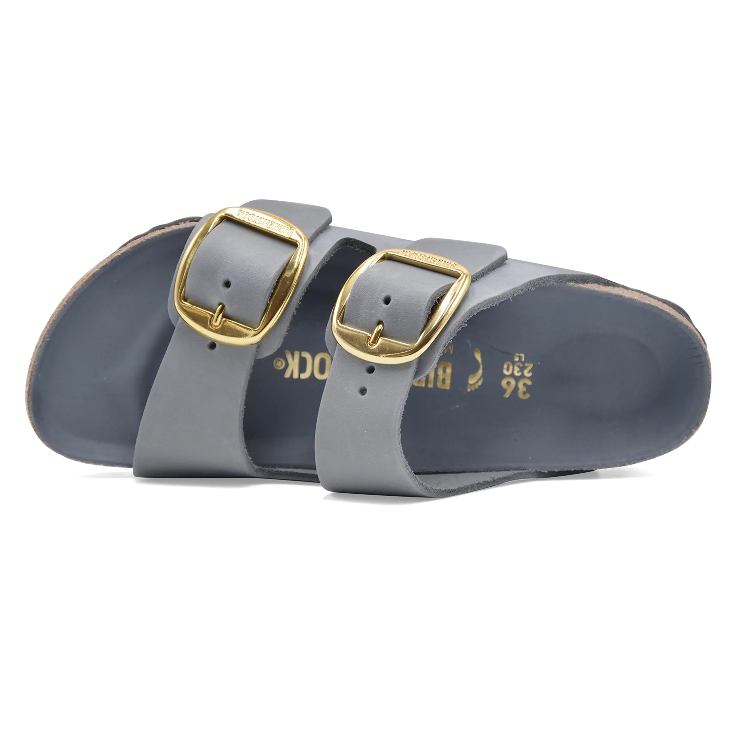 Sandali Birkenstock Arizona Big Buckle Donna Pelle Grigio Basalto - Image 3