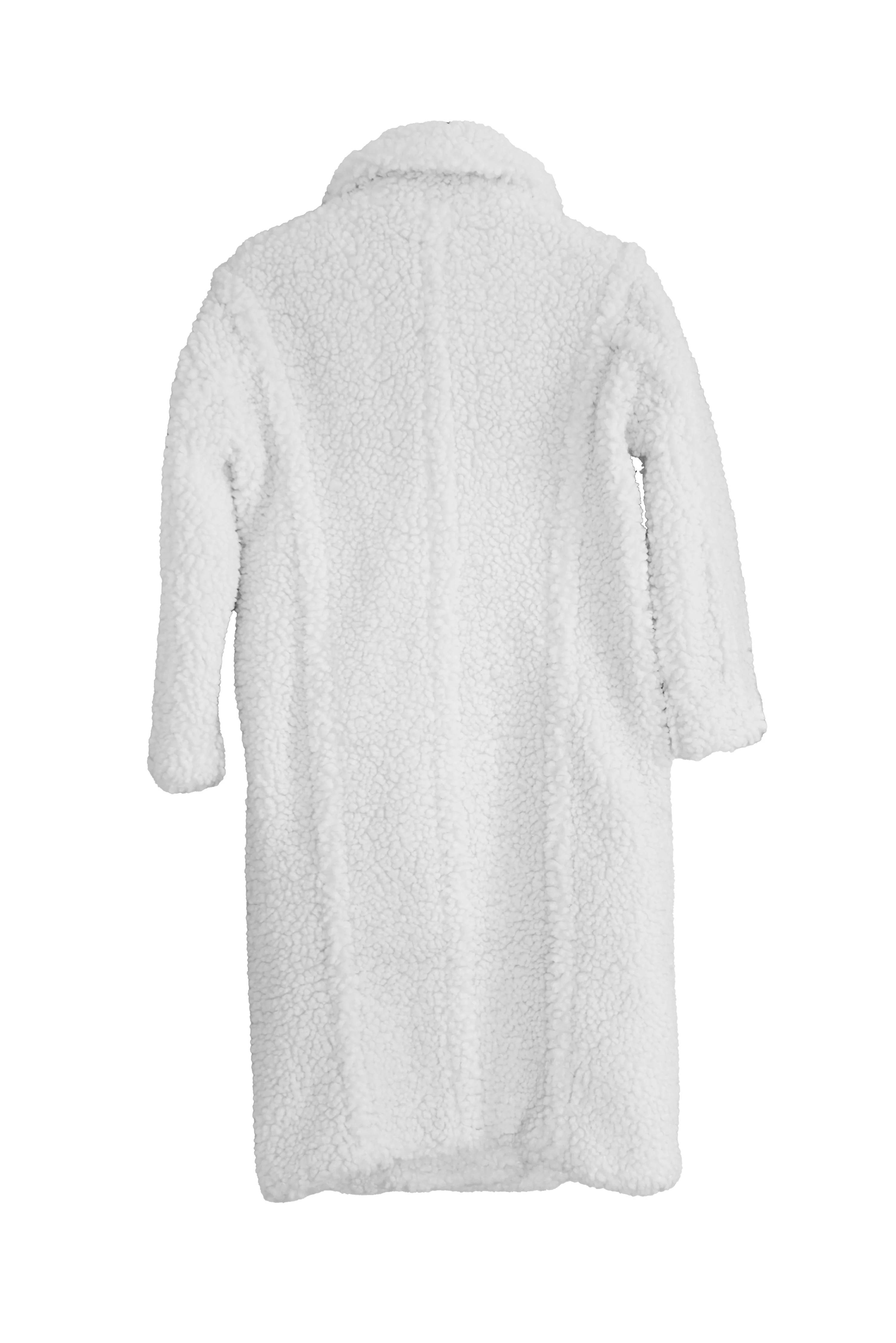 Cappotto Ugg Bianco Lungo Gertrude Donna Lussuoso E Versatile - Image 3
