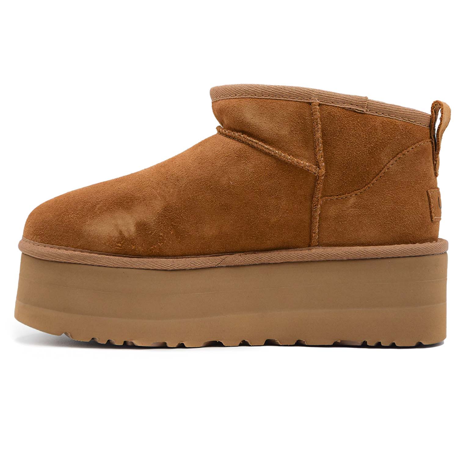 Ugg Ultra Mini Platform Chestnut Stivaletti Donna Misto Lana - Image 3