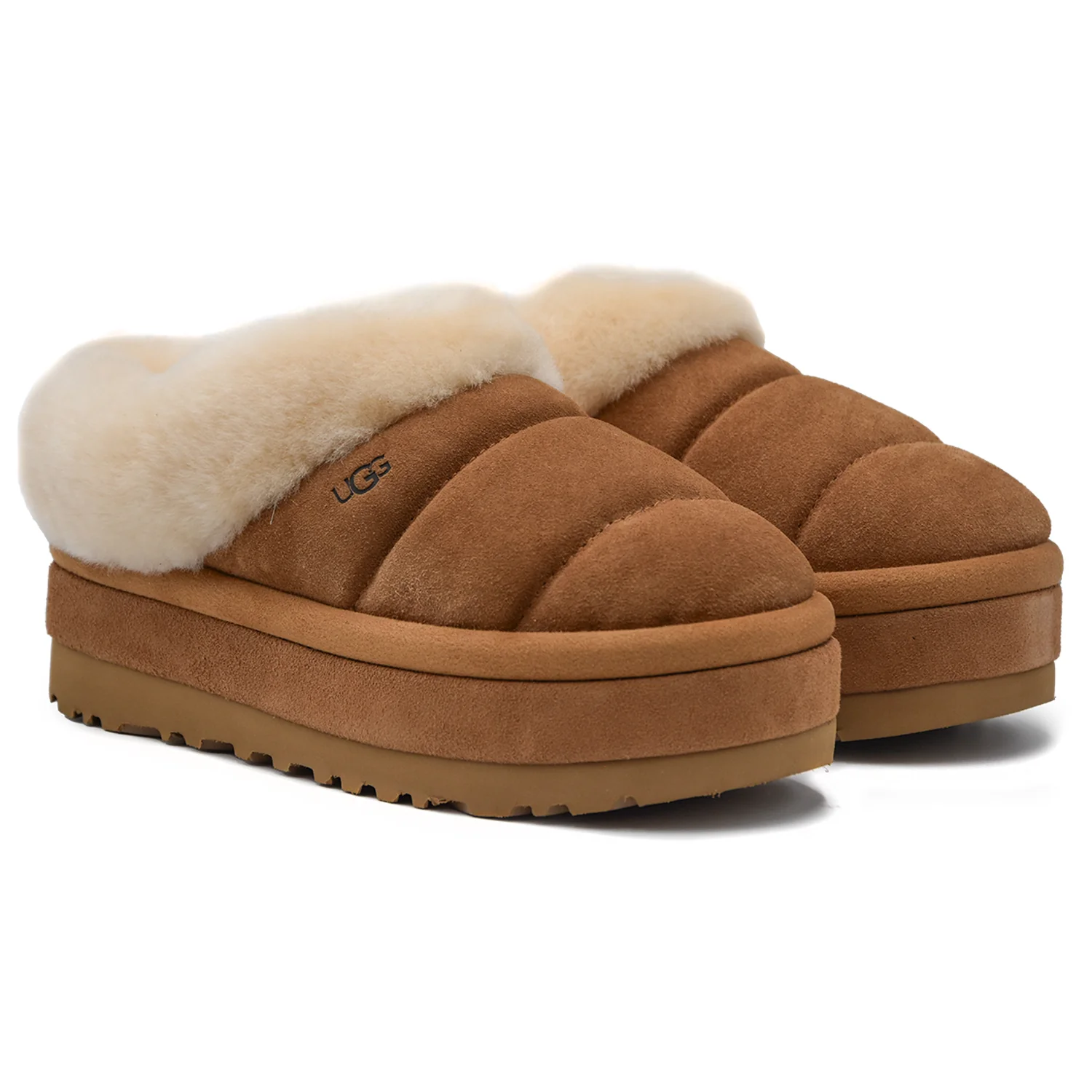 Sabot Ugg Donna Tazzlita Tabacco Con Soffice Collarino A Vista - Image 2