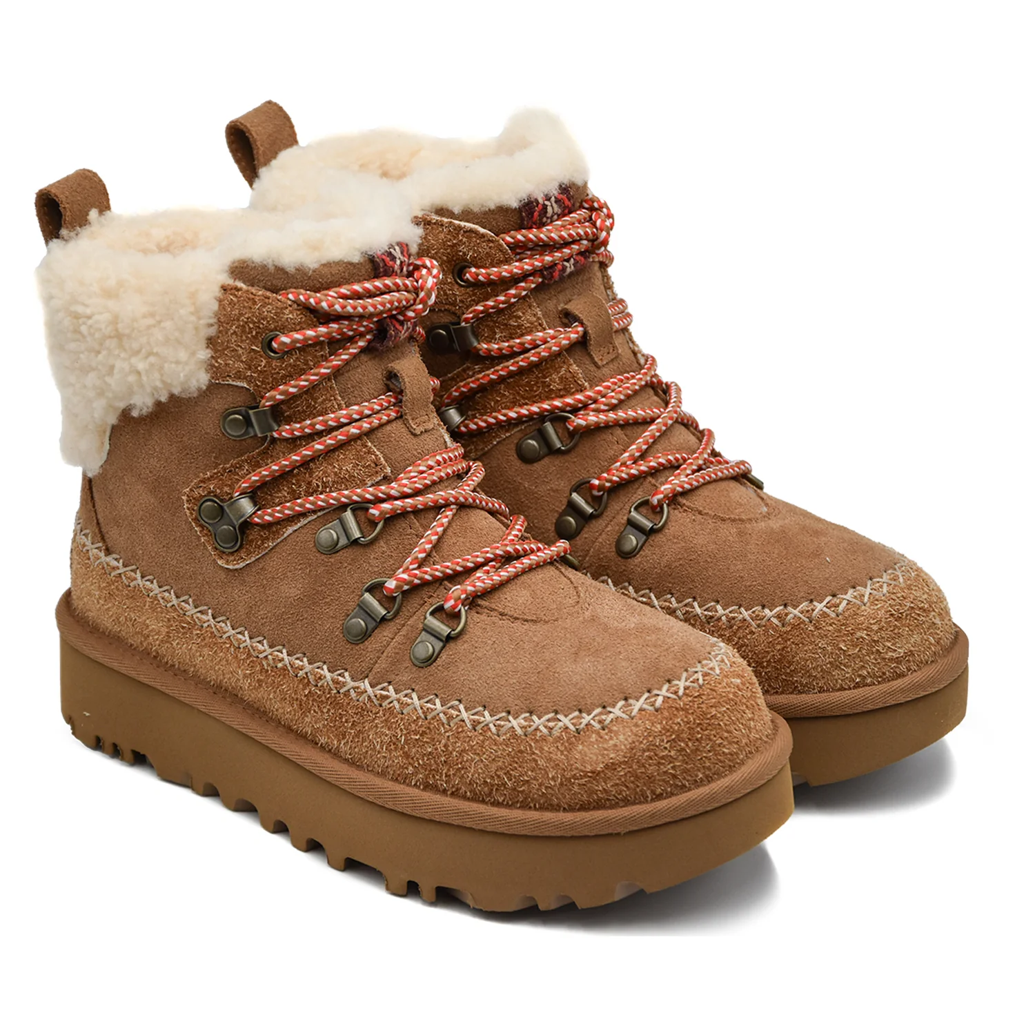Ugg Stivaletti Alpine Lace-Up Chestnut Donna Ideale Per La Neve - Image 2