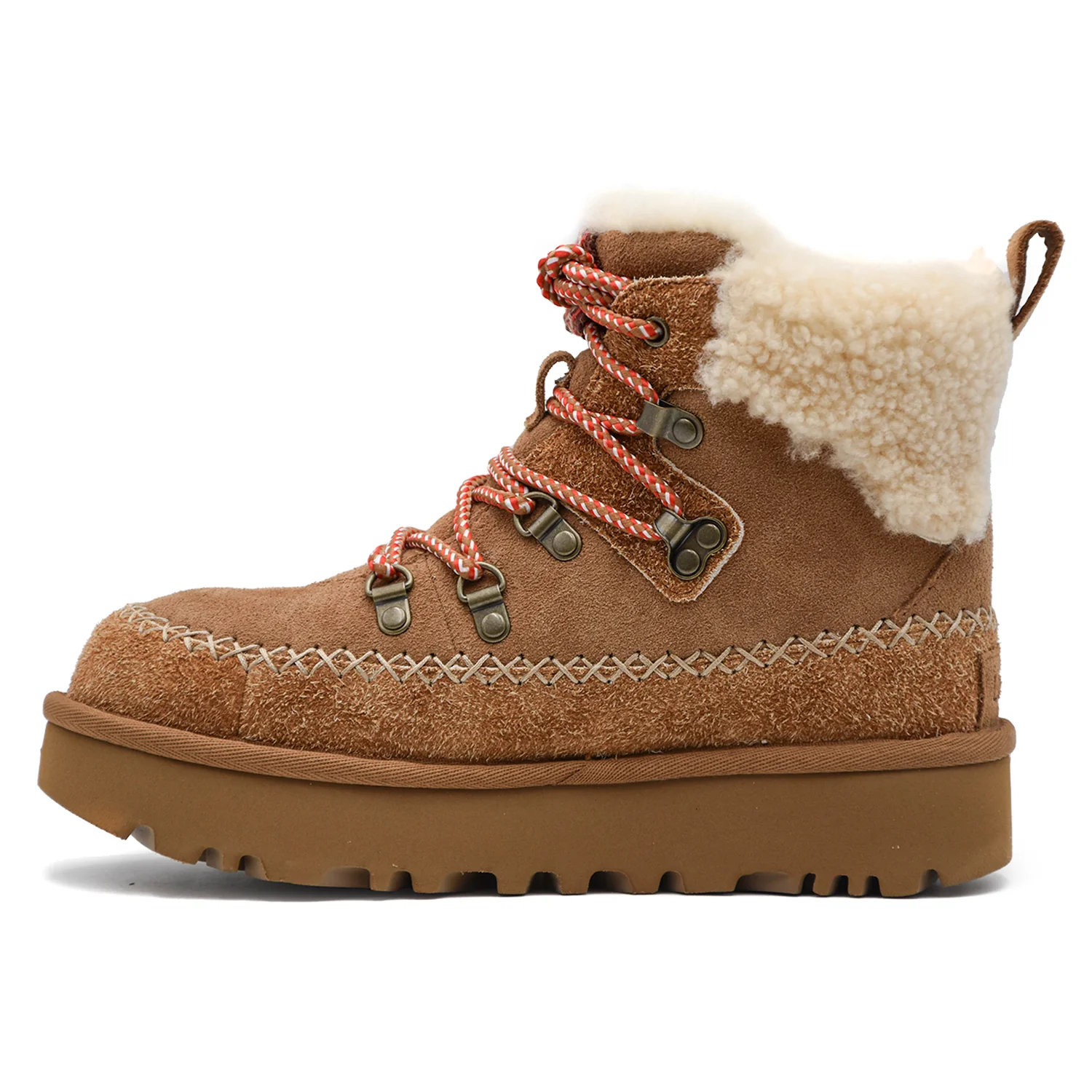 Ugg Stivaletti Alpine Lace-Up Chestnut Donna Ideale Per La Neve - Image 3