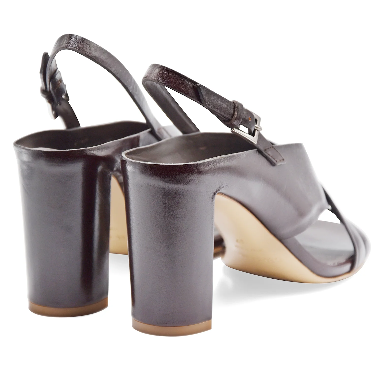 Sandali Del Carlo Atene Donna Stile Elegante Pelle Piper Caffè - Image 5