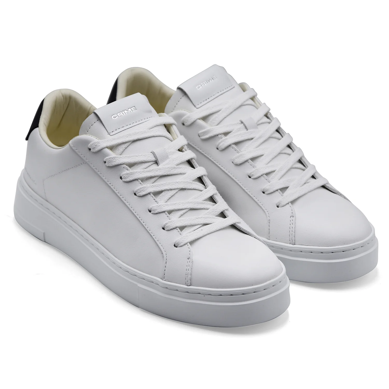 Sneakers Crime London Uomo Extralight Bianco Nero Made In Italy - Image 2