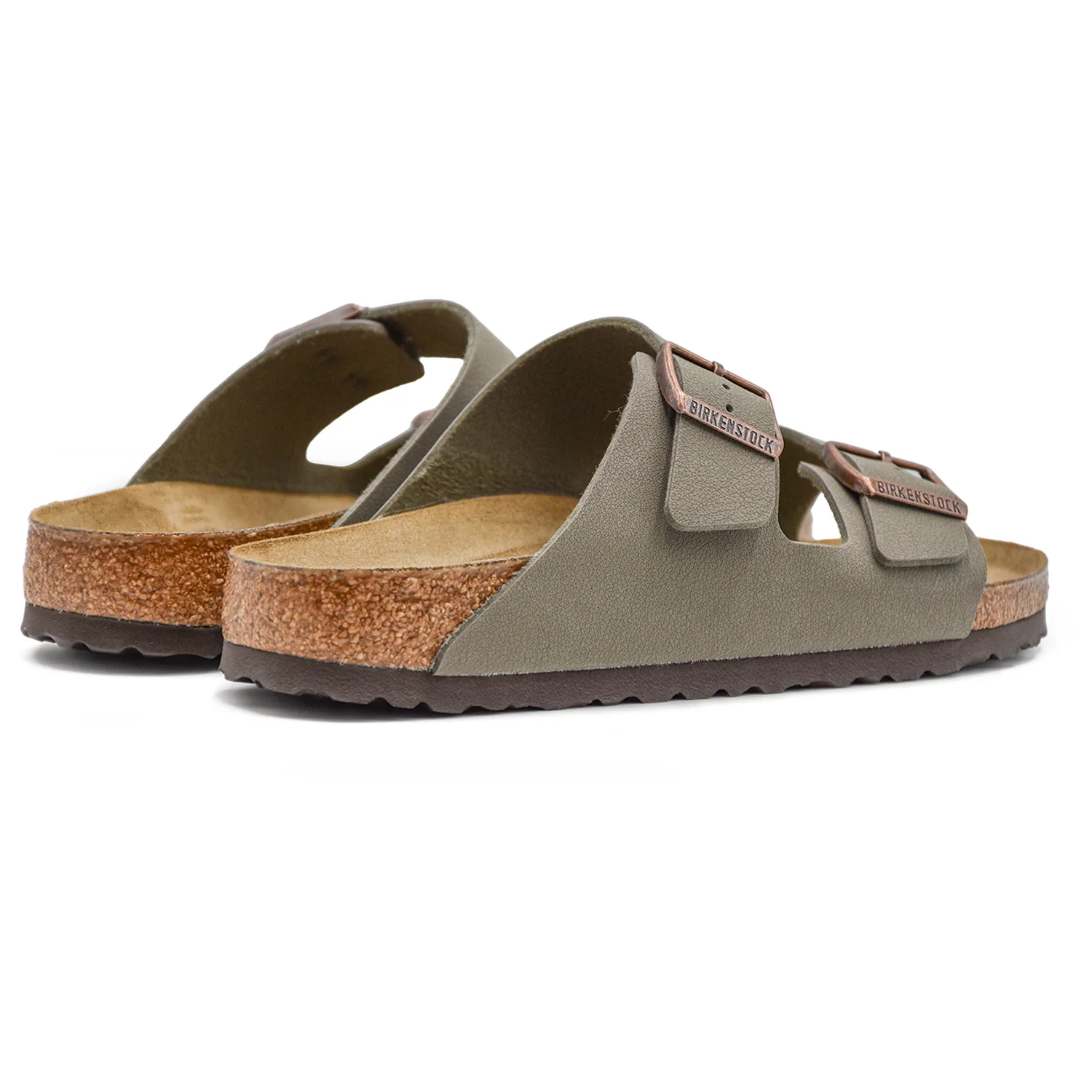 Sandali Birkenstock Arizona BS Grigio Pietra Fibbie Logate Uomo - Image 3