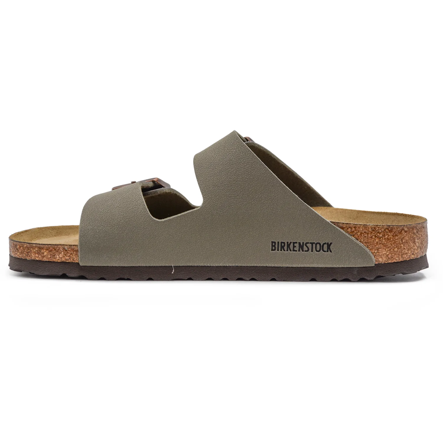 Sandali Birkenstock Arizona BS Grigio Pietra Fibbie Logate Uomo - Image 4