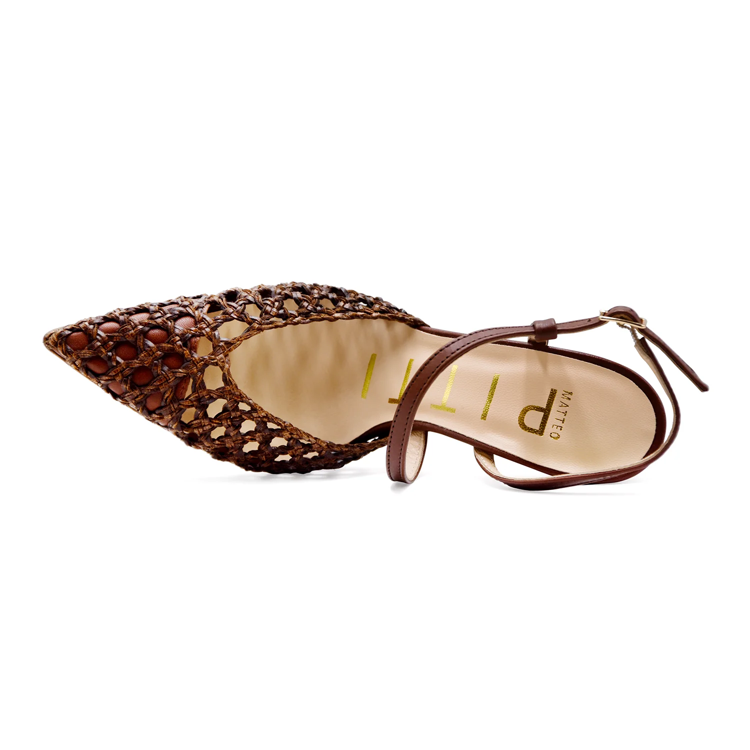 Slingback Matteo Pitti Donna 1557 Marrone Cinturino In Pelle - Image 4