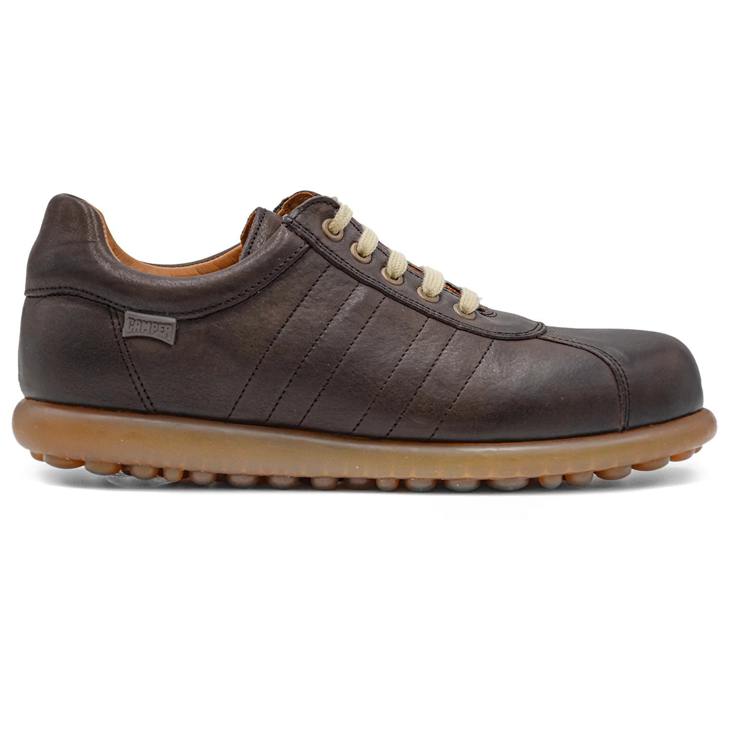 Camper Pelotas Stringata Uomo Marrone Pelle Conciata Vegetale