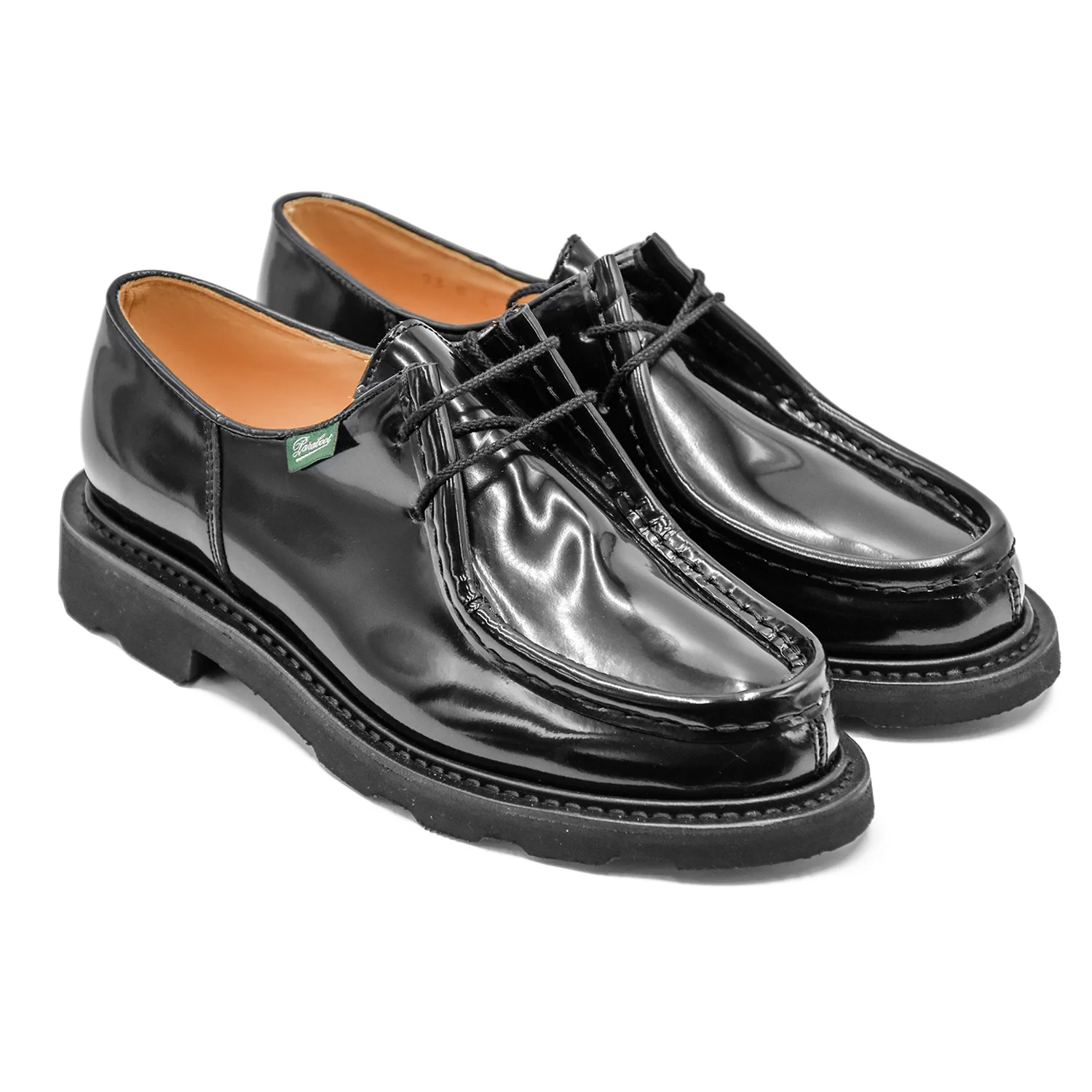 Stringate Paraboot Nero Donna Iconico Derby In Versione Lucida - Image 2