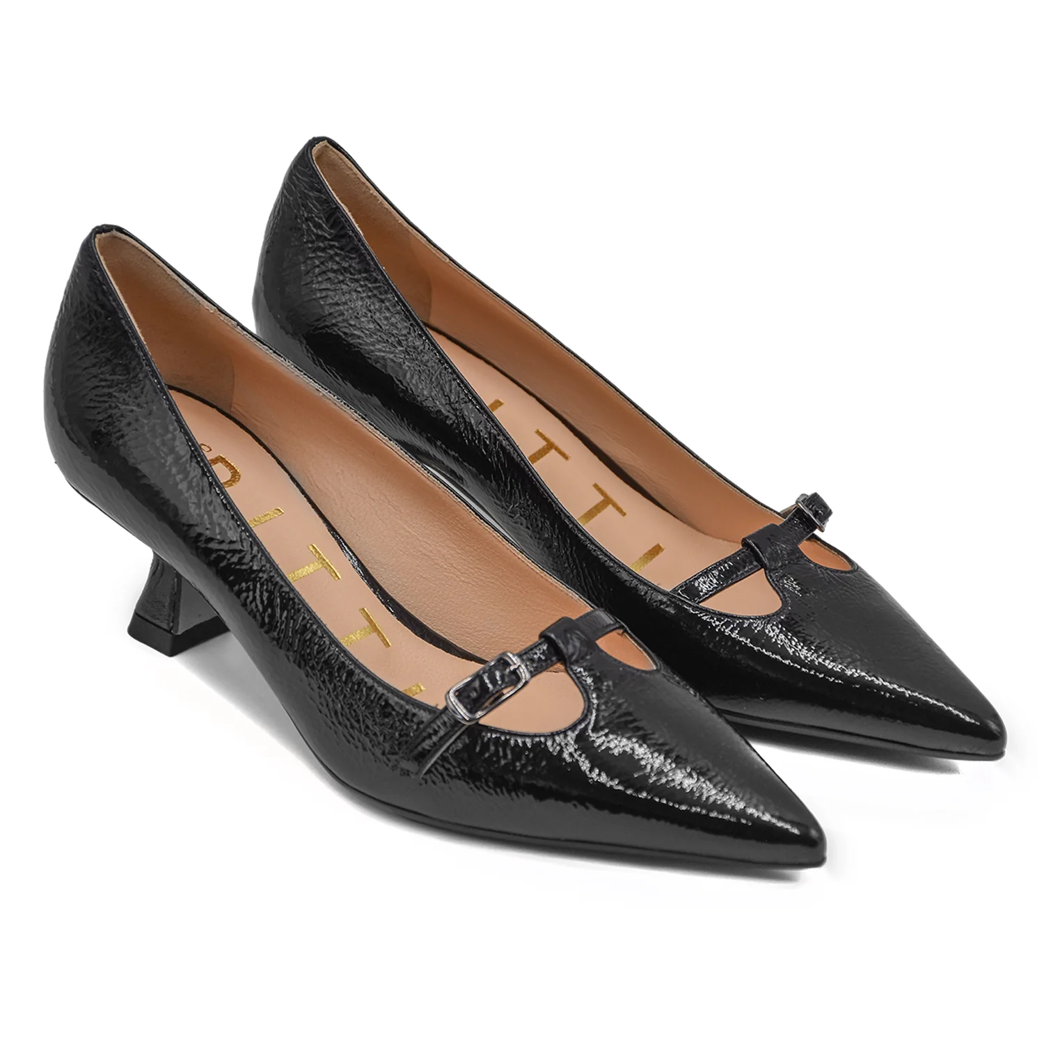 Décolleté Matteo Pitti Nero In Lucido Finish Donna Made In Italy - Image 2