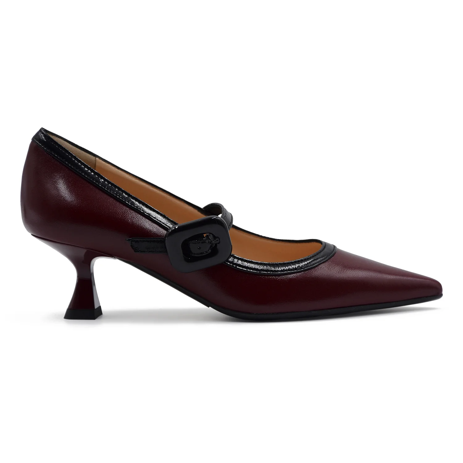Décolleté Matteo Pitti Donna Chic 1938 Bordeaux Bordato Di Nero