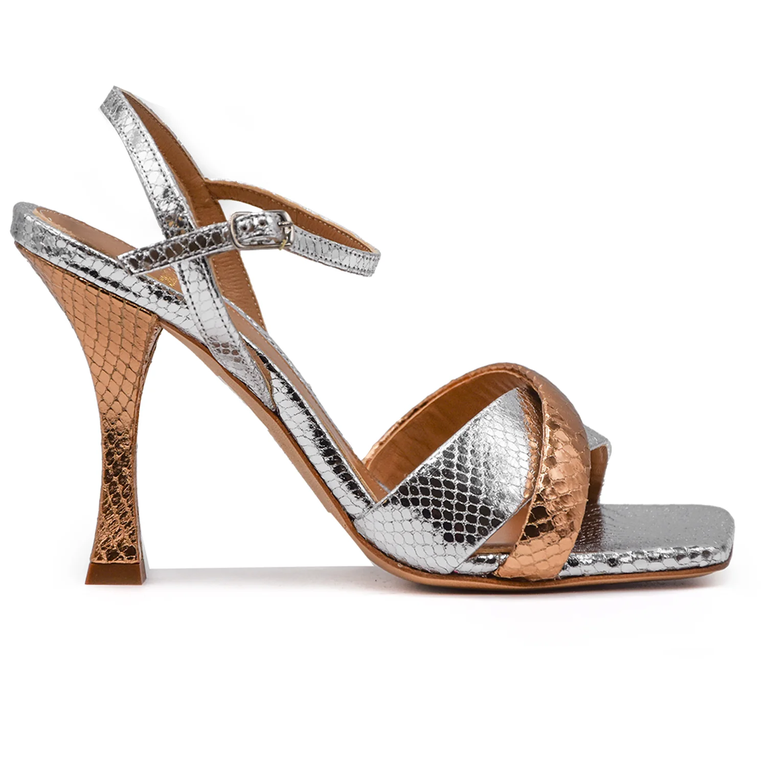 Sandali Chantal 1962 Argento Oro Al Passo Con La Tendenza Donna