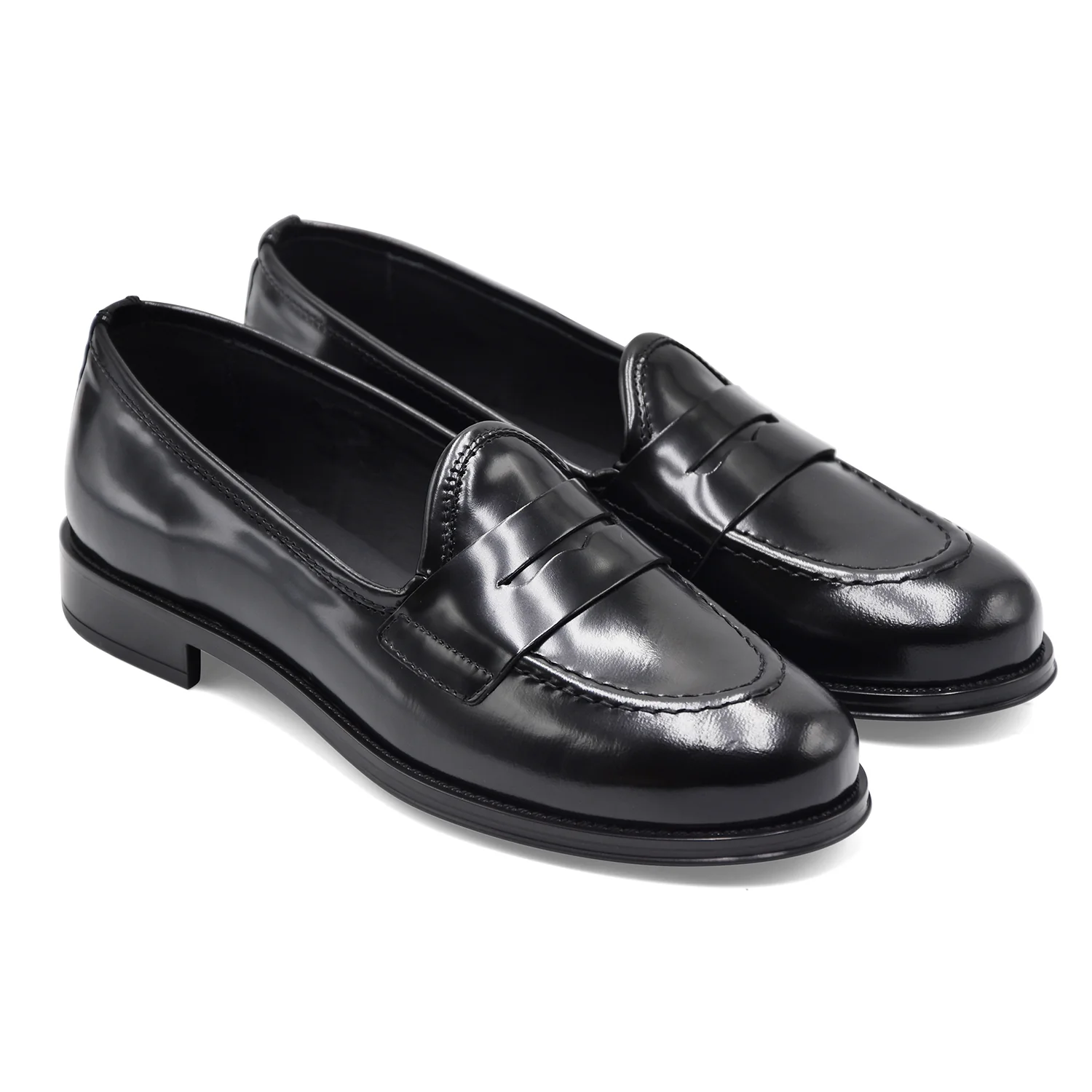 Mocassini Riccardo P. Donna 23103 Pelle Nero Prodotta In Italia - Image 2