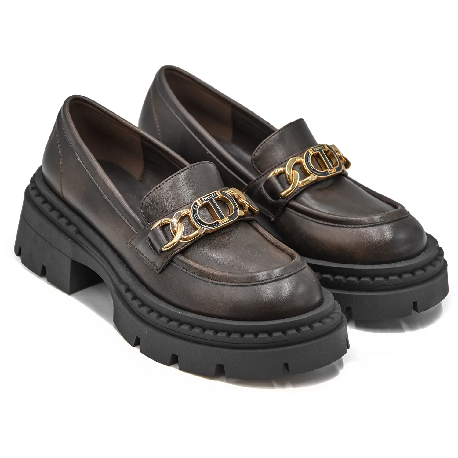 Mocassini Donna Twinset Marrone Versatile E Facile Da Indossare - Image 2