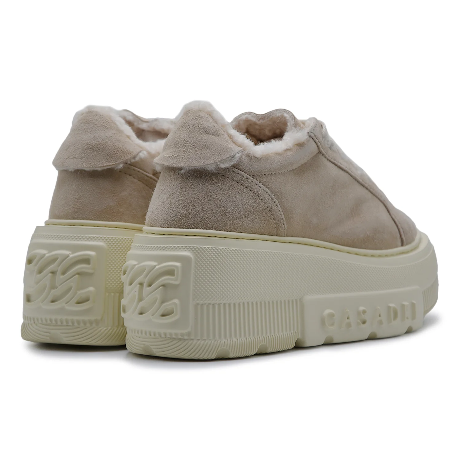 Sneakers Casadei Donna Nexus Alpsenales Iceberg In Suede Beige - Image 4