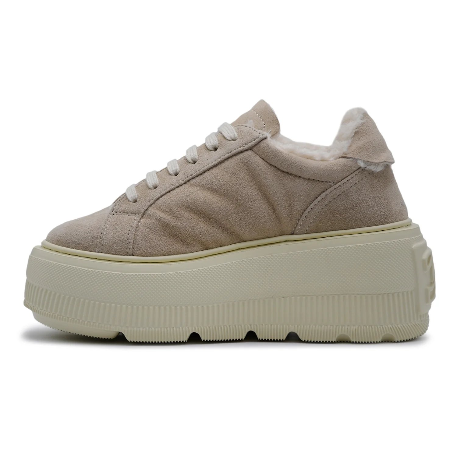 Sneakers Casadei Donna Nexus Alpsenales Iceberg In Suede Beige - Image 5