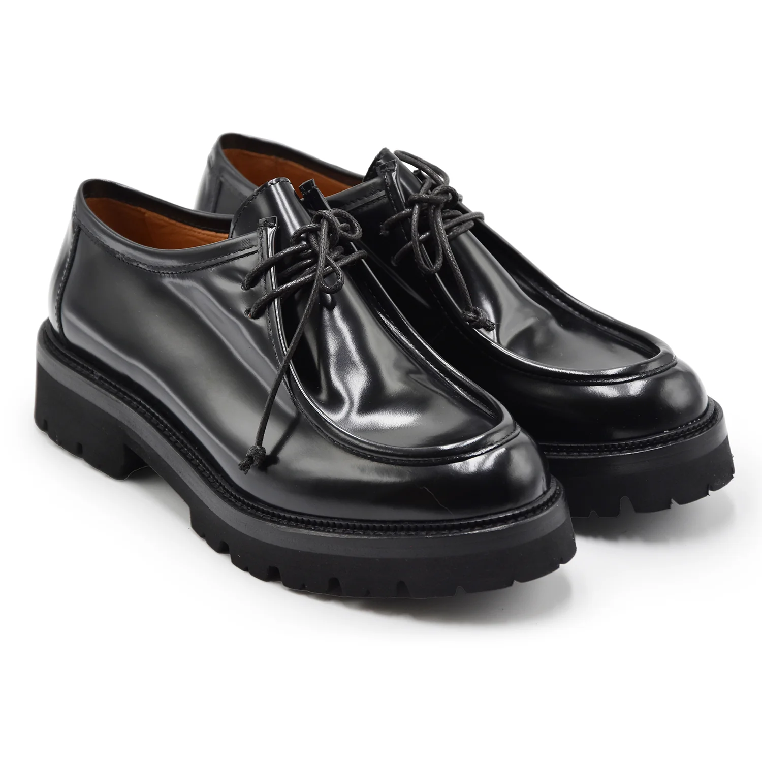 Allacciata Donna Stile Norvegese Mat:20 Nero In Pelle Spazzolata - Image 2