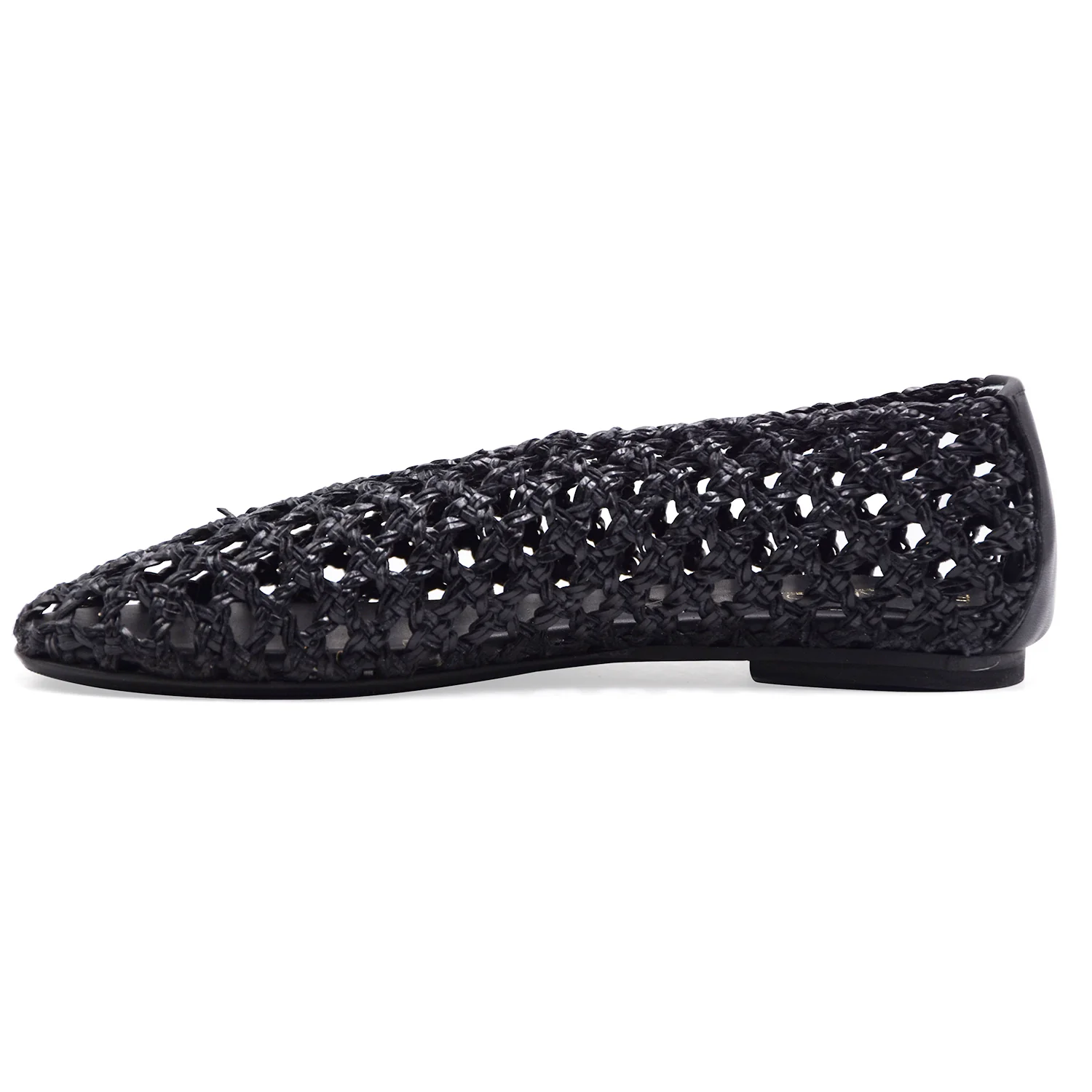 Ballerine Donna Riccardo P. 4276 Nero Intrecciato Made In Italy - Image 3