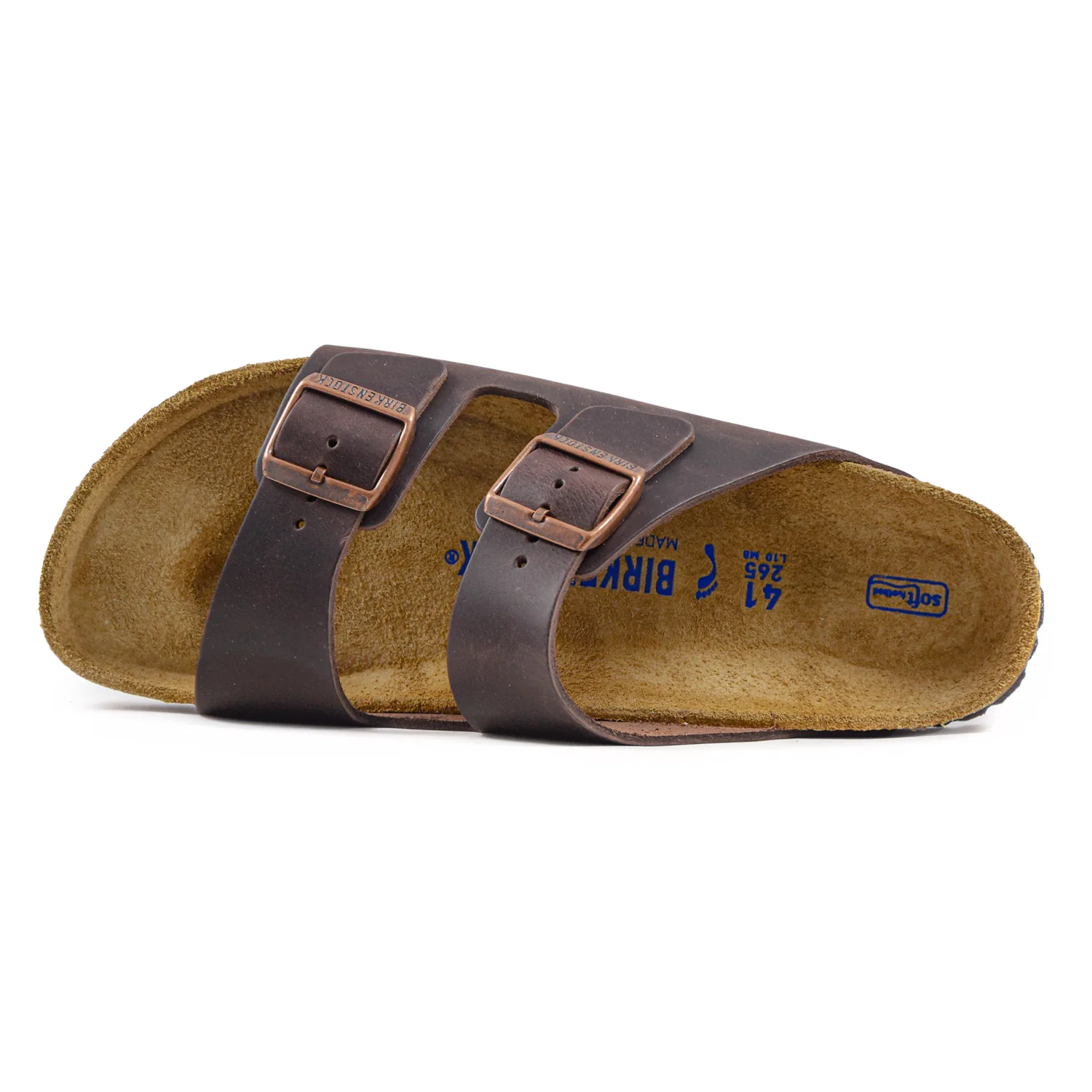 Birkenstock Uomo Sandali In Pelle Oliata Marrone Classico Arizona - Image 3