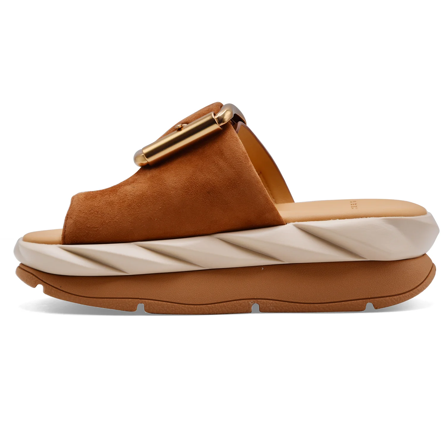 Sandali Donna 4CCCCEES Mellow Glow Soft Brown Con Maxi Fibbia - Image 4