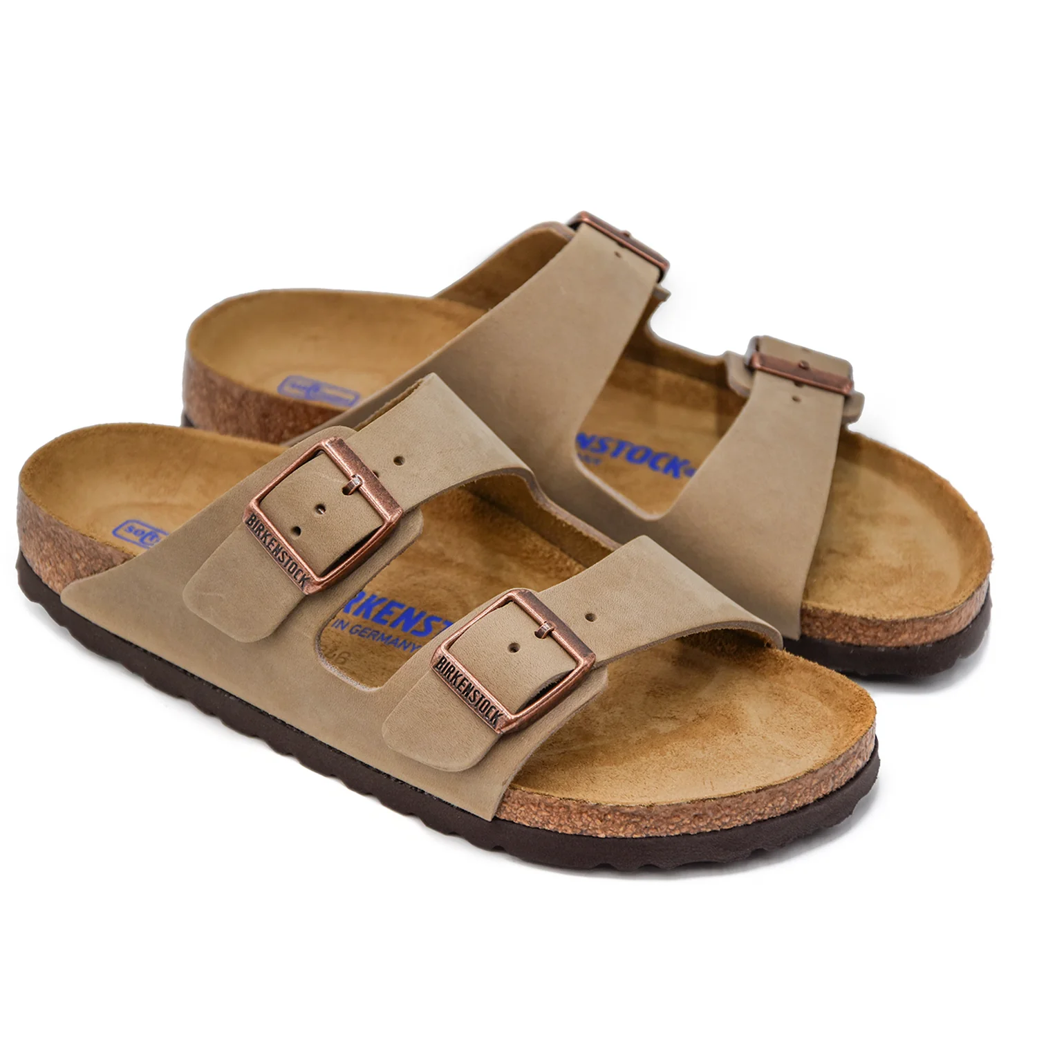 Sandali Birkenstock Arizona Donna Tabacco Brown Plantare Morbido - Image 2