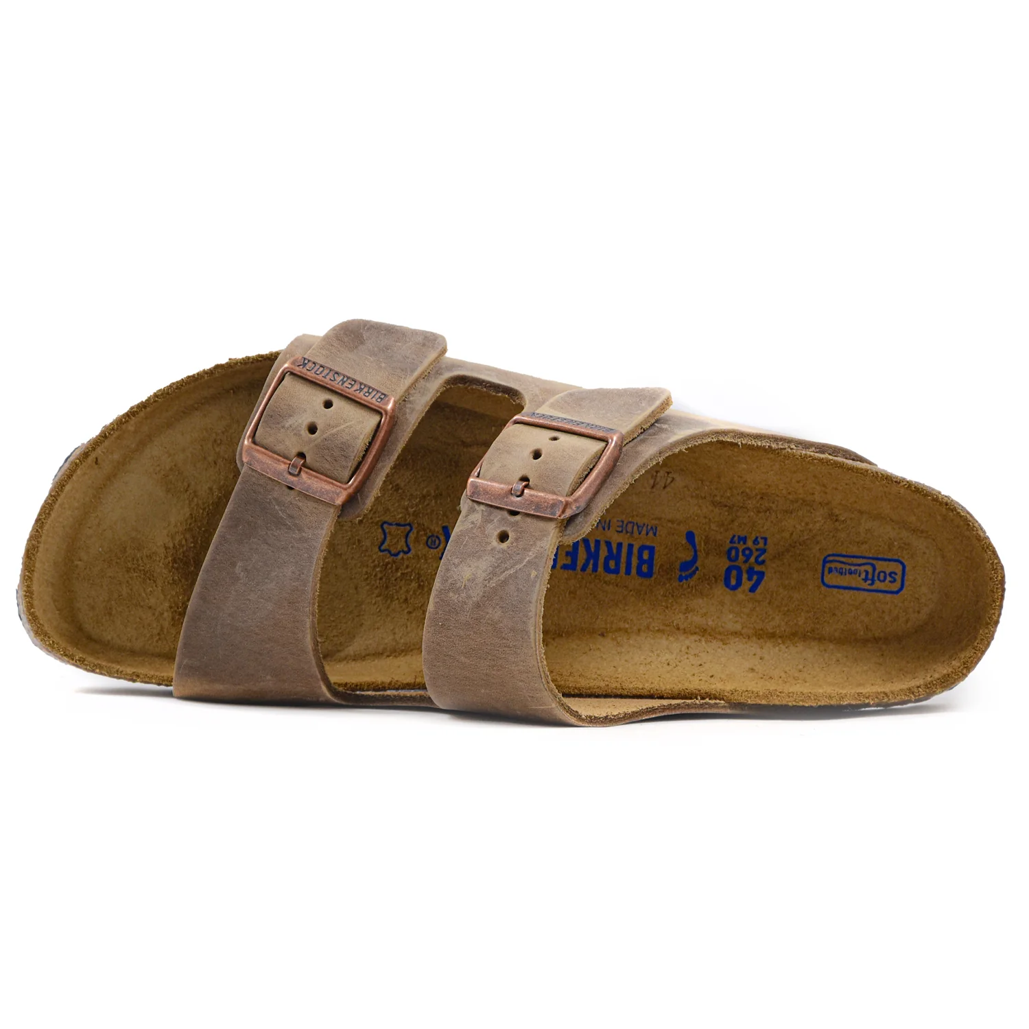 Birkenstock Sandali Arizona Uomo Tabacco Suola Dentellata Nera - Image 3