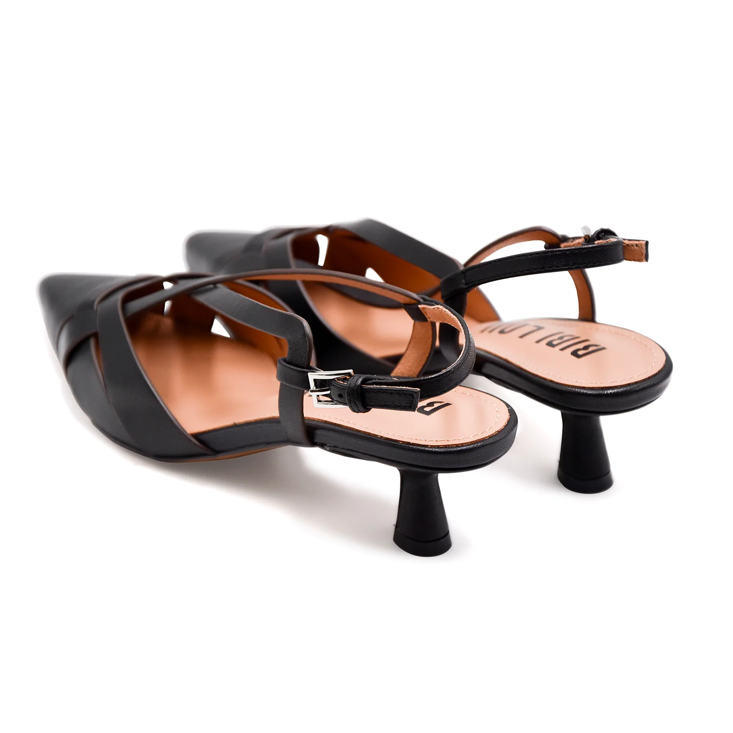 Bibi Lou Donna Slingback NOLIA PUMP Nero Con Silhouette A Punta - Image 5