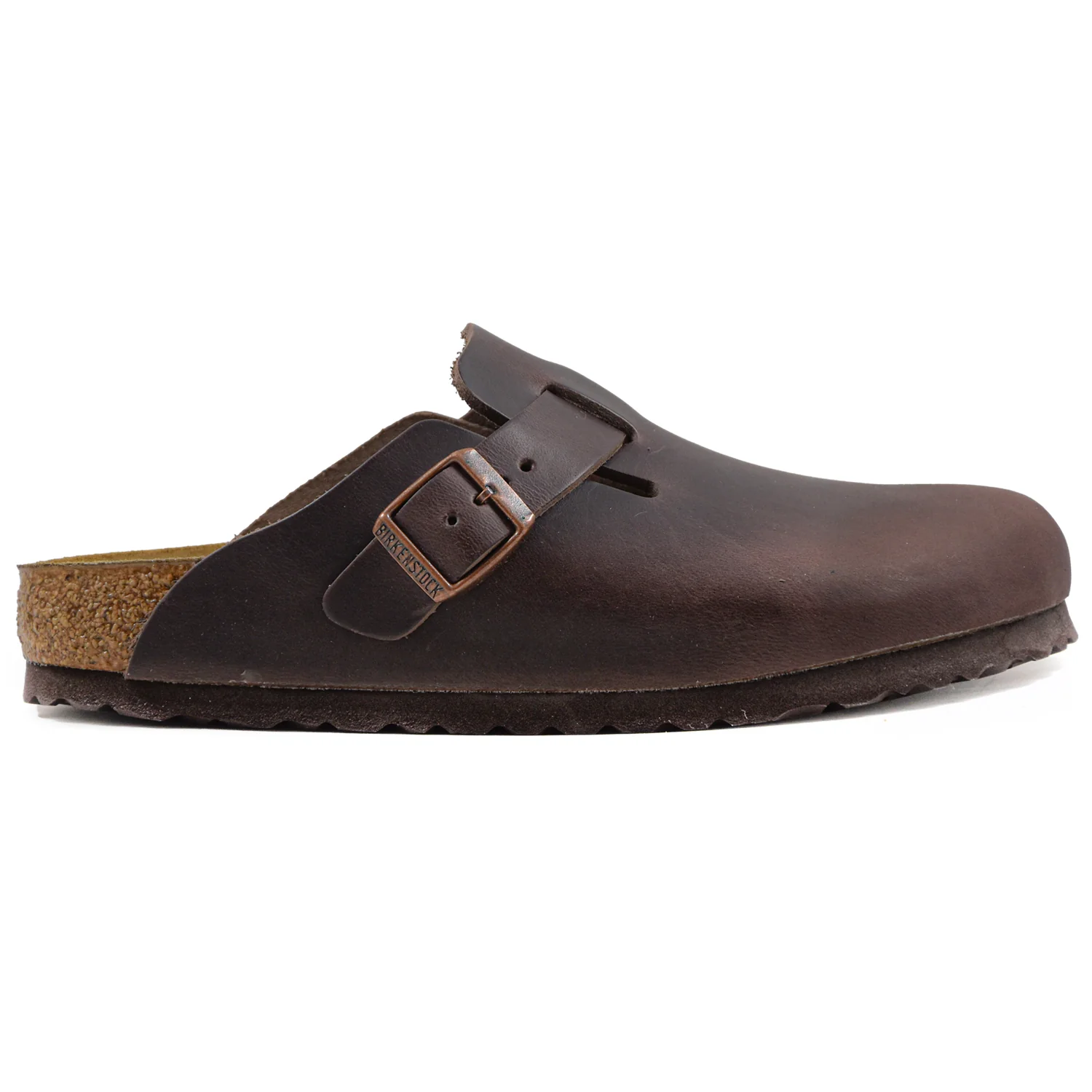 Sabot Birkenstock Boston Donna In Pelle Oliata Marrone Habana