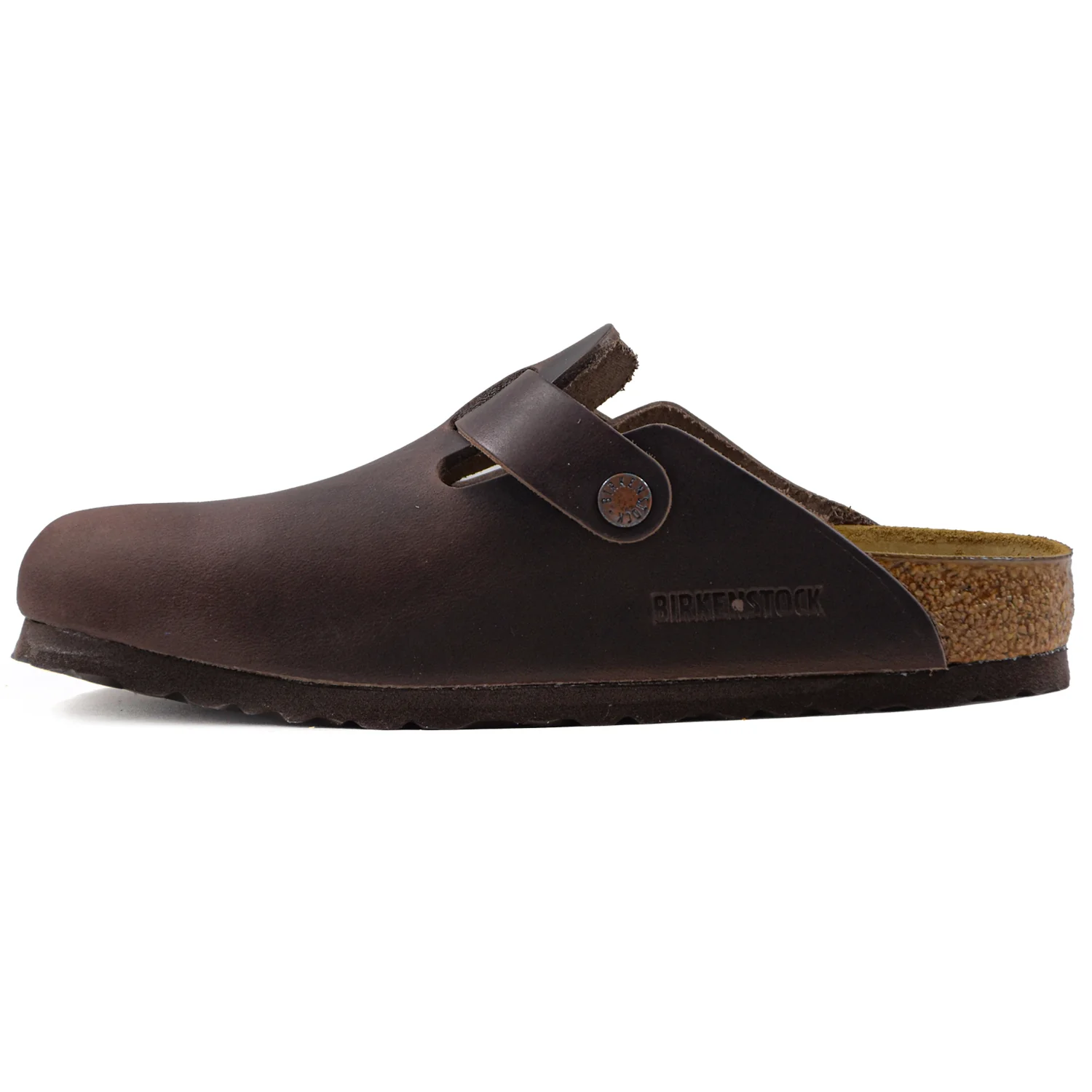 Sabot Birkenstock Boston Donna In Pelle Oliata Marrone Habana - Image 2