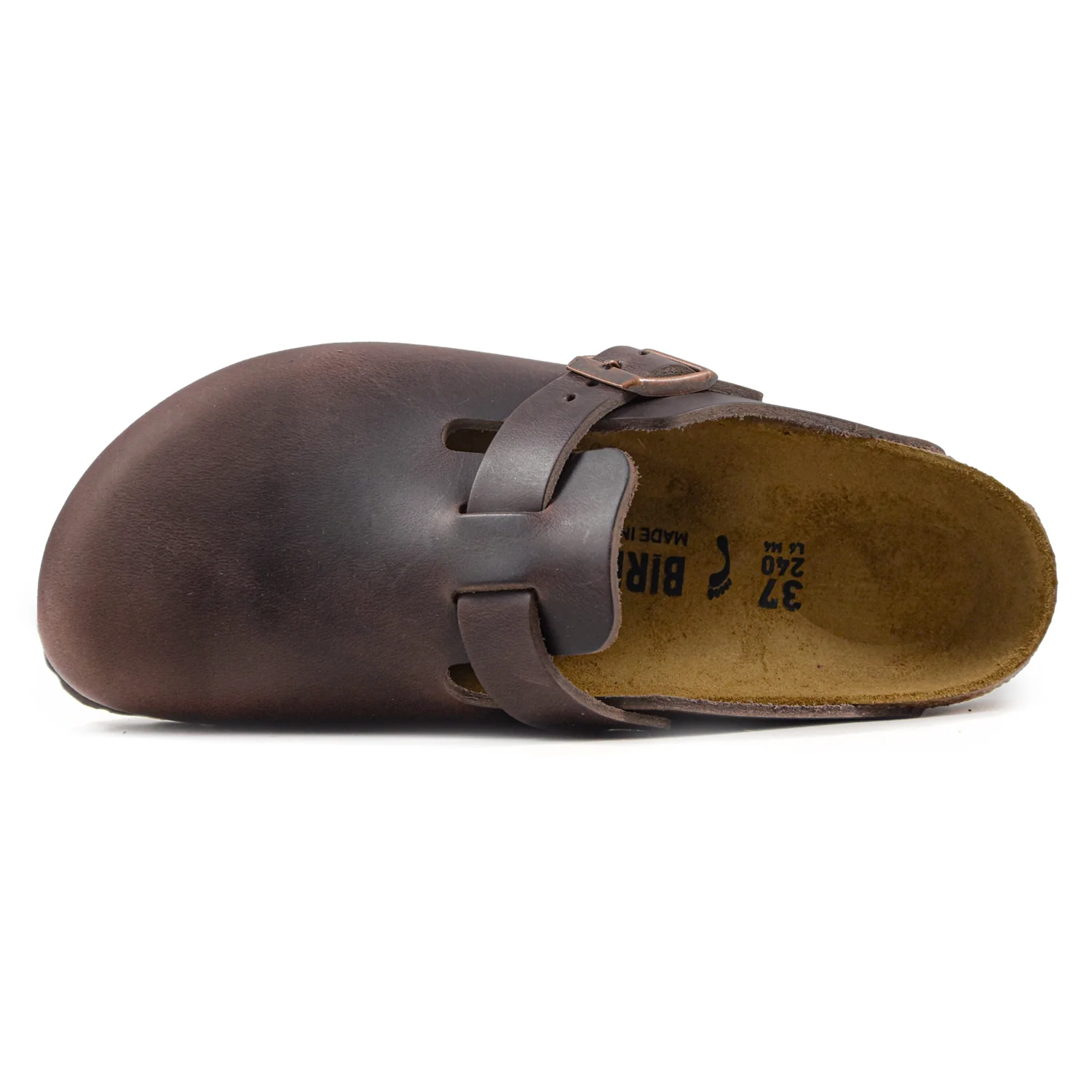 Sabot Birkenstock Boston Donna In Pelle Oliata Marrone Habana - Image 3