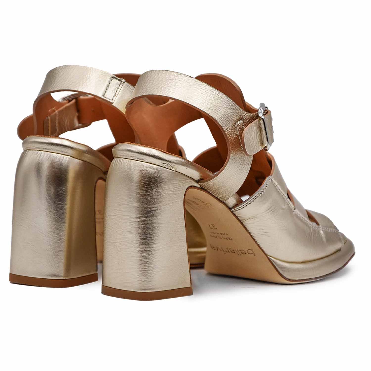 Sandali Laura Bellariva Platino Made In Italy Design Gabbia Donna - Image 3