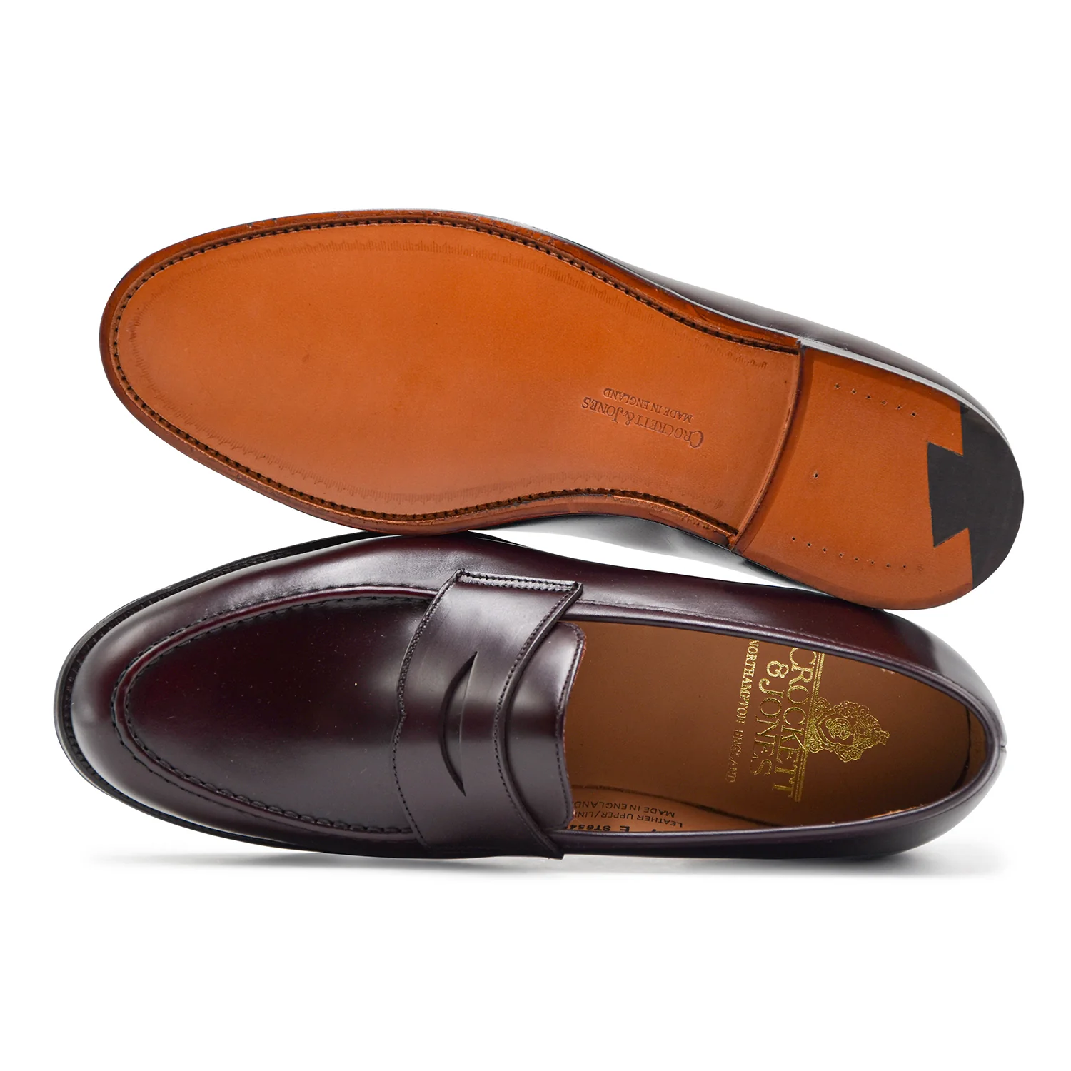 Mocassini Uomo Crockett & Jones Boston Burgundy Cavalry Calf - Image 3