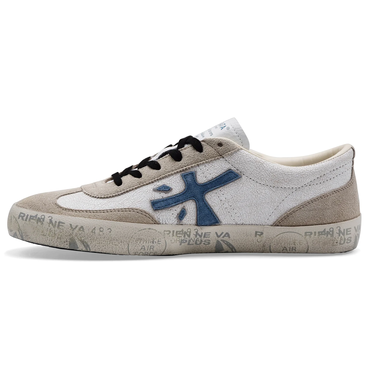Sneakers Uomo Premiata David 8089 Bianco Stile Urbano Retrò - Image 3